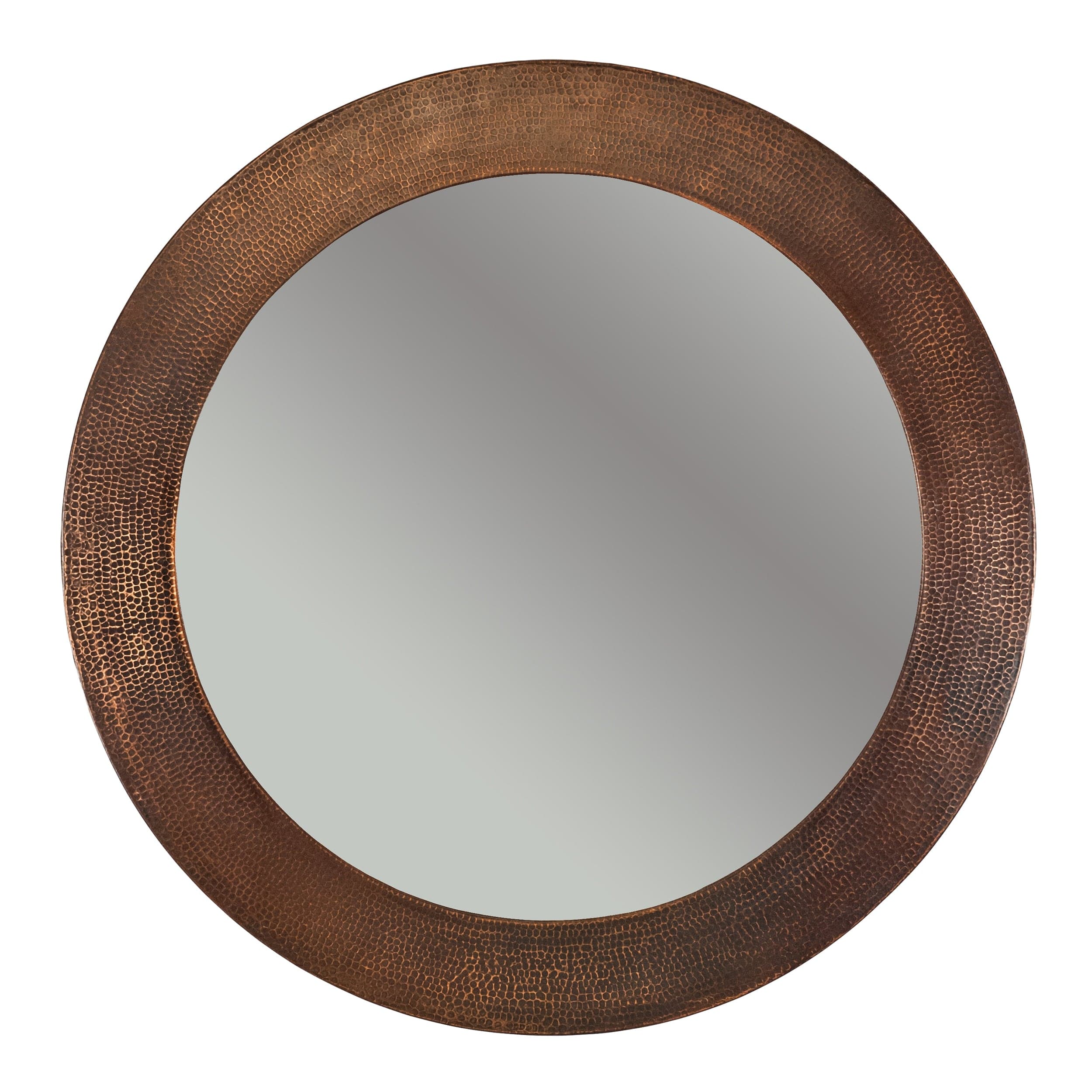 34″ Hand Hammered Round Mirror