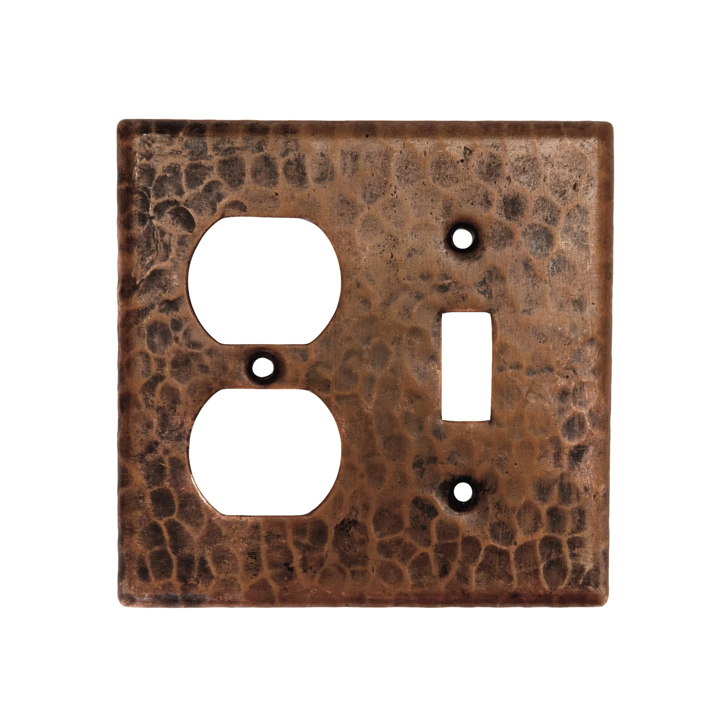 Combination 2-Hole Outlet and Single Toggle Switch Switchplate Cover