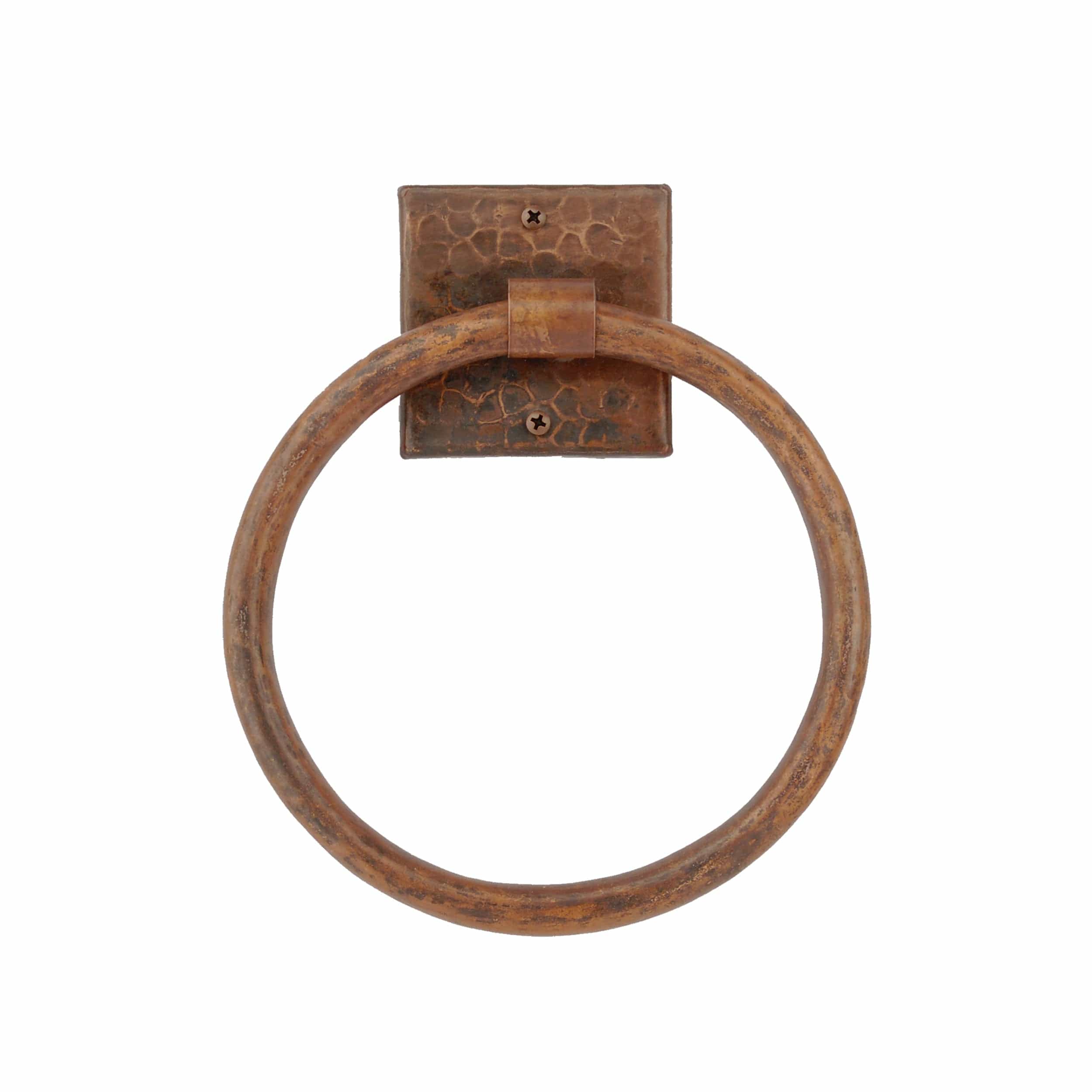 10″ Hand Hammered Full Size Bath Towel Ring