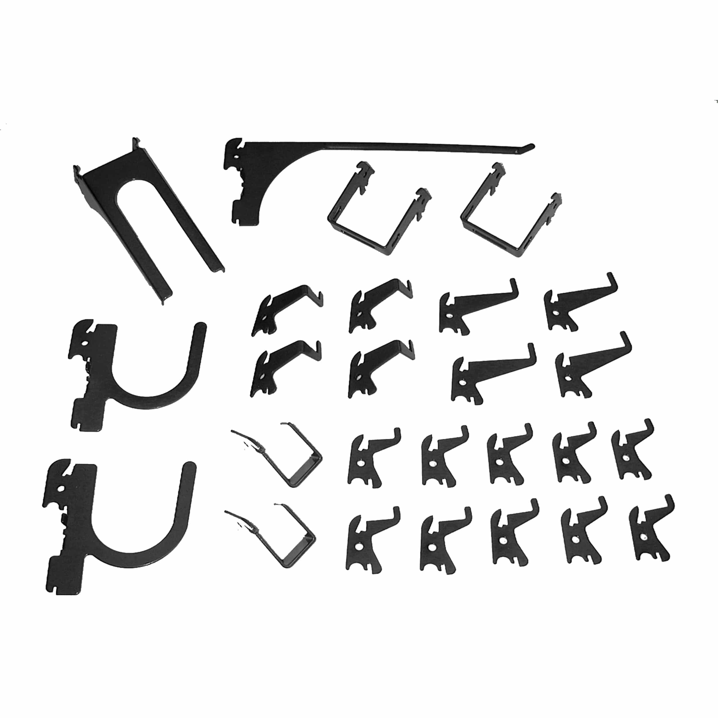 Slotted Metal Pegboard Hook Kit – Black Toolboard Hooks