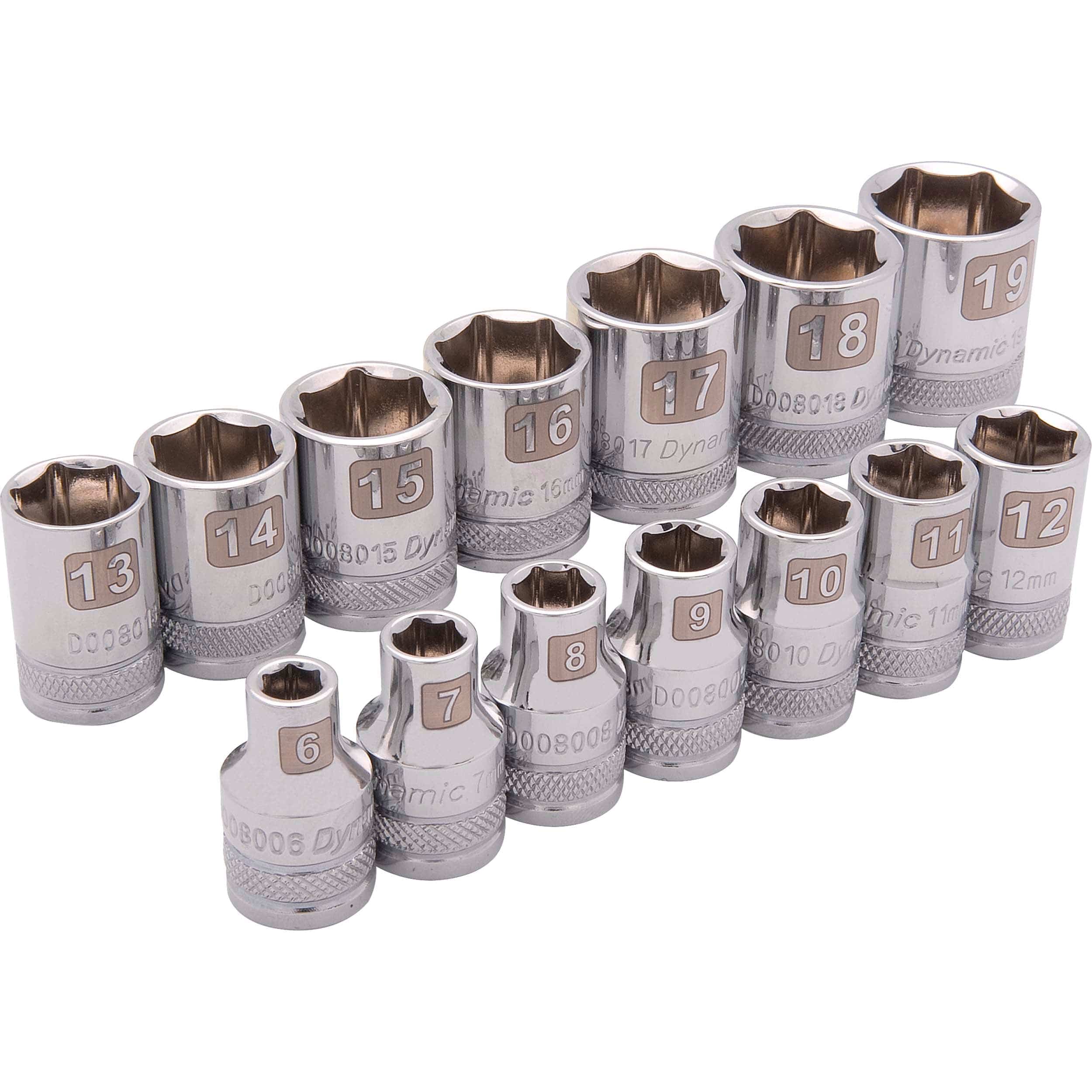 3/8″ Drive 14pc 6-Point Standard Metric Socket Set, 6mm – 19mm