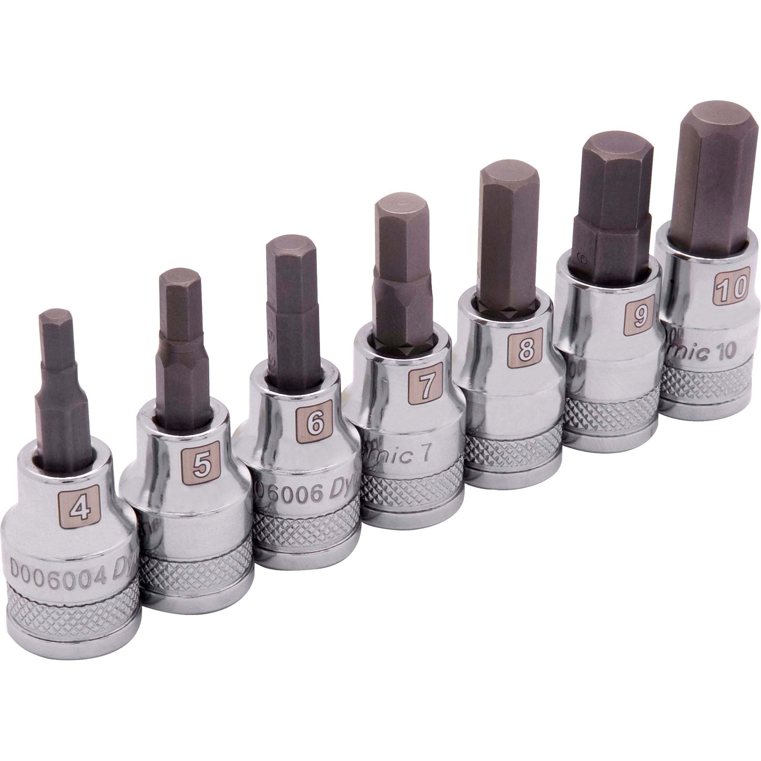 3/8″ Drive 7pc Metric Standard Hex Socket Set, 4mm – 10mm