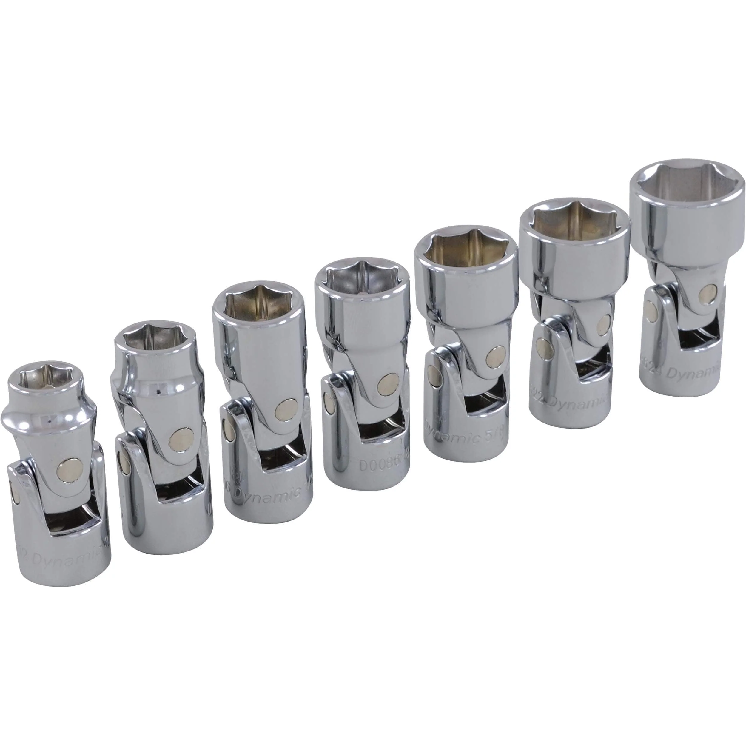 3/8″ Drive 7pc 6-Point SAE Universal Joint Socket Set, 3/8″ – 3/4″