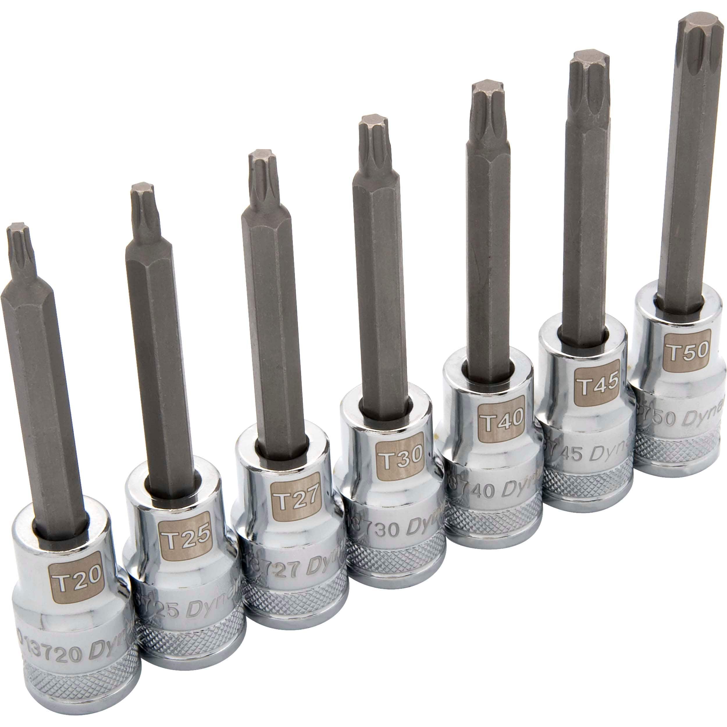 1/2″ Drive 7pc Long Torx® Socket Set, T20 – T50