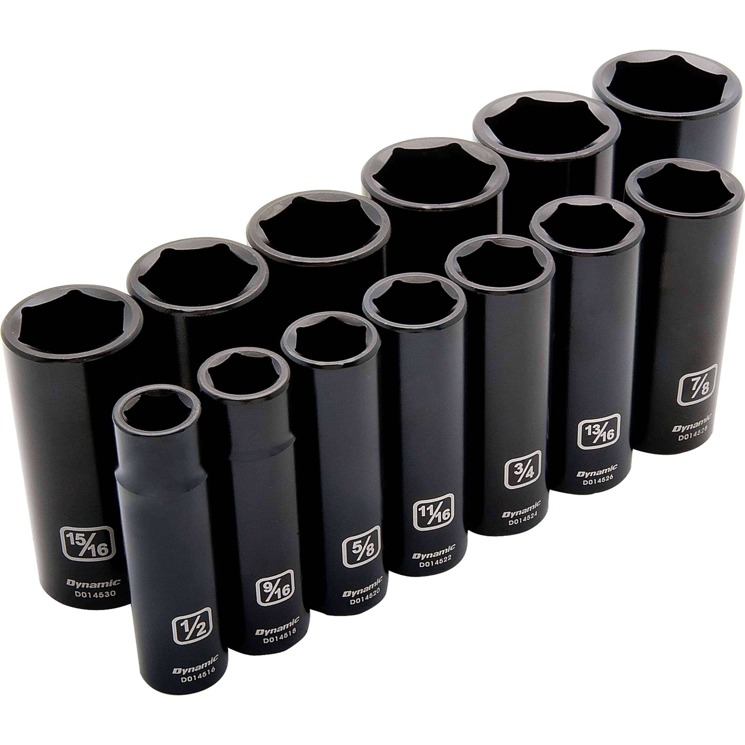 1/2″ Drive 13pc 6-Point Deep Impact SAE Socket Set, 1/2″ – 1-1/4″