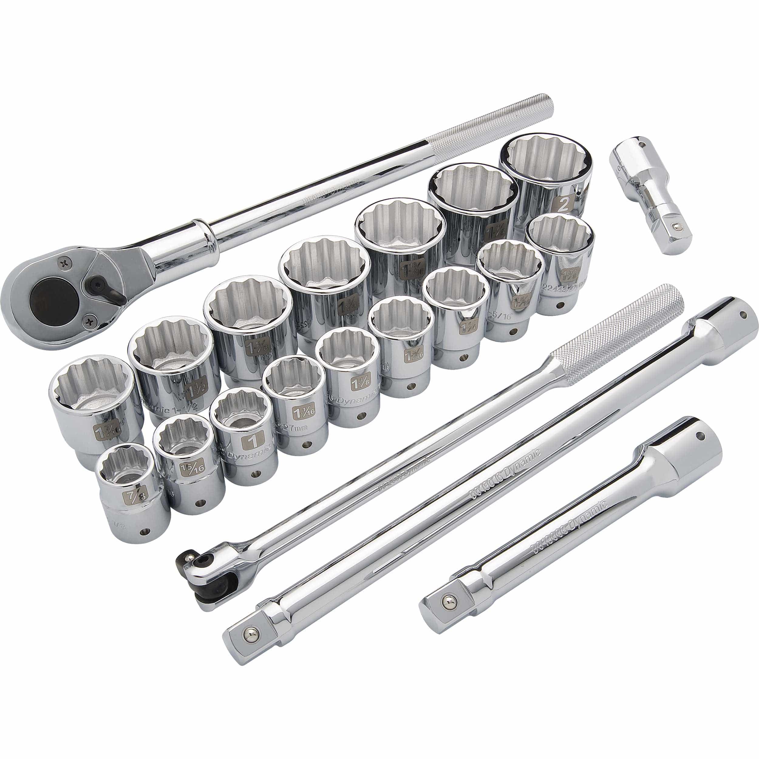 3/4″ Drive 21pc 12-Point Standard SAE Socket Set, 7/8″ – 2″