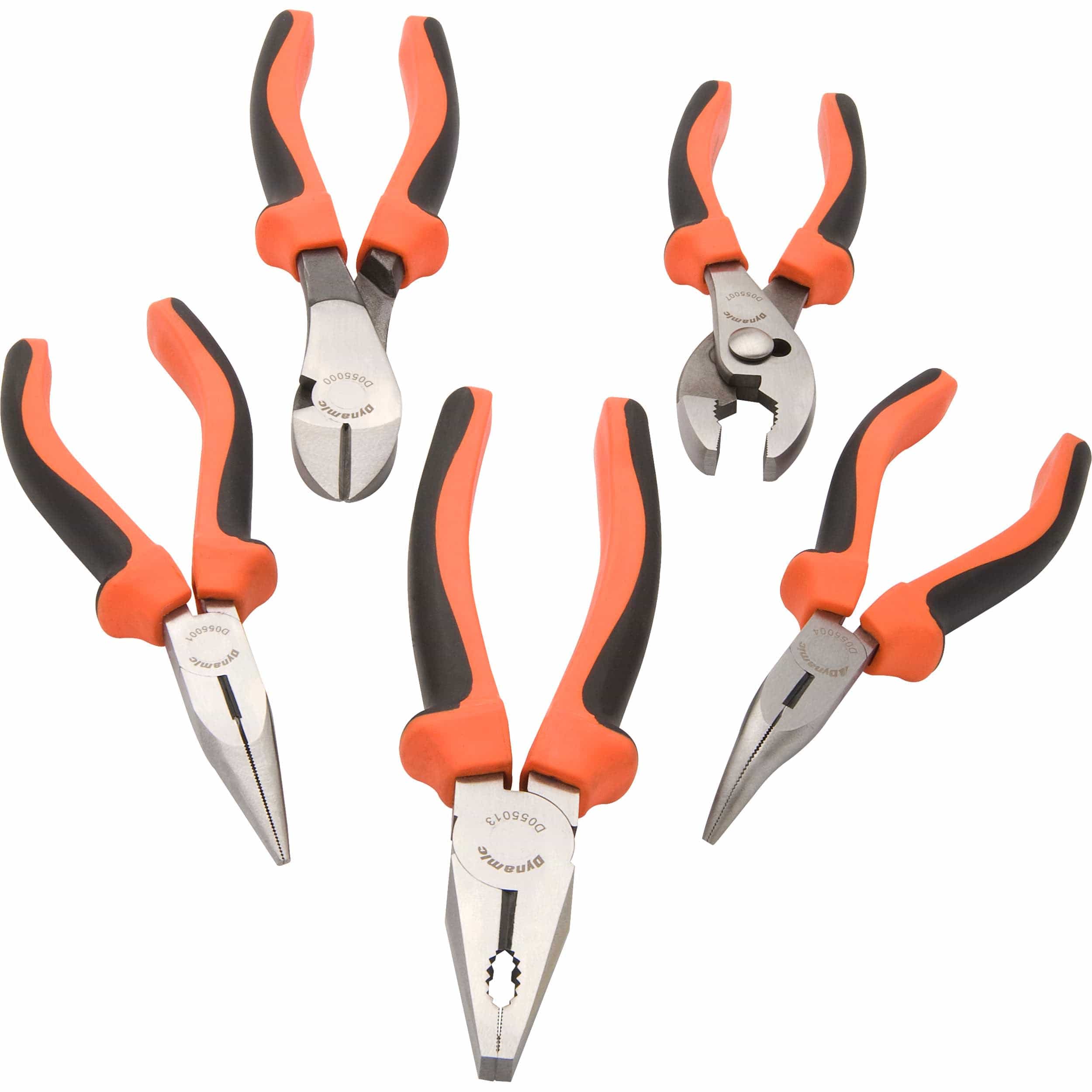 Plier Set with Comfort Grip Handles, 5pc