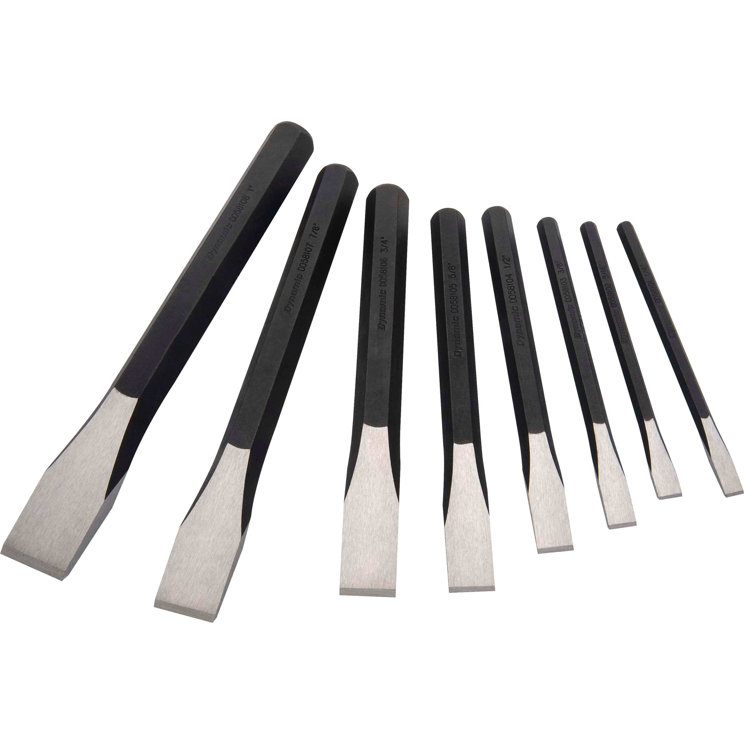 Chisel Set, 8pc, 1/4″ – 1″