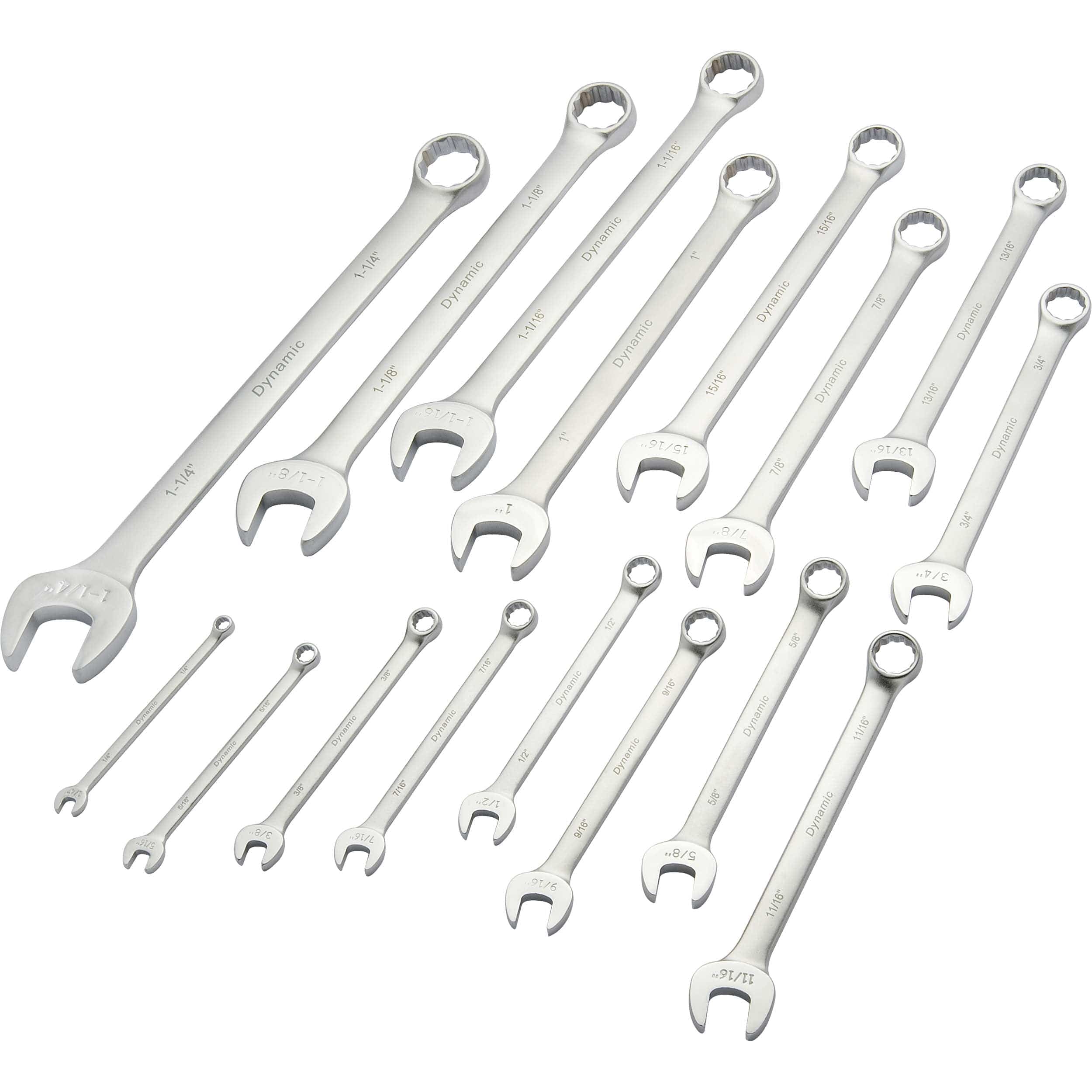 Wrench Set, Contractor Series, with Satin Finish, 16pc, SAE, Combination  1/4″ – 1-1/4″