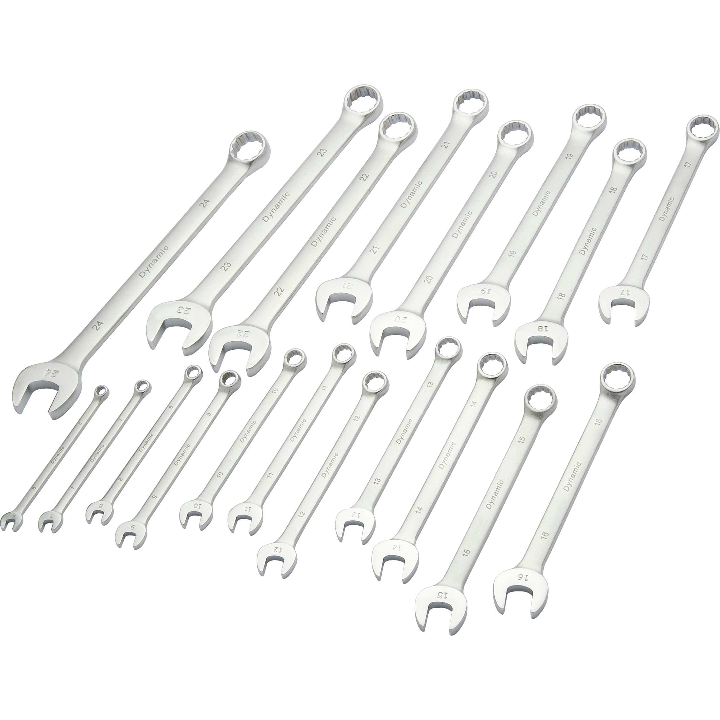 Wrench Set, Contractor Series, with Satin Finish, 19pc, Metric, Combination,  6mm - 24mm - Image 1