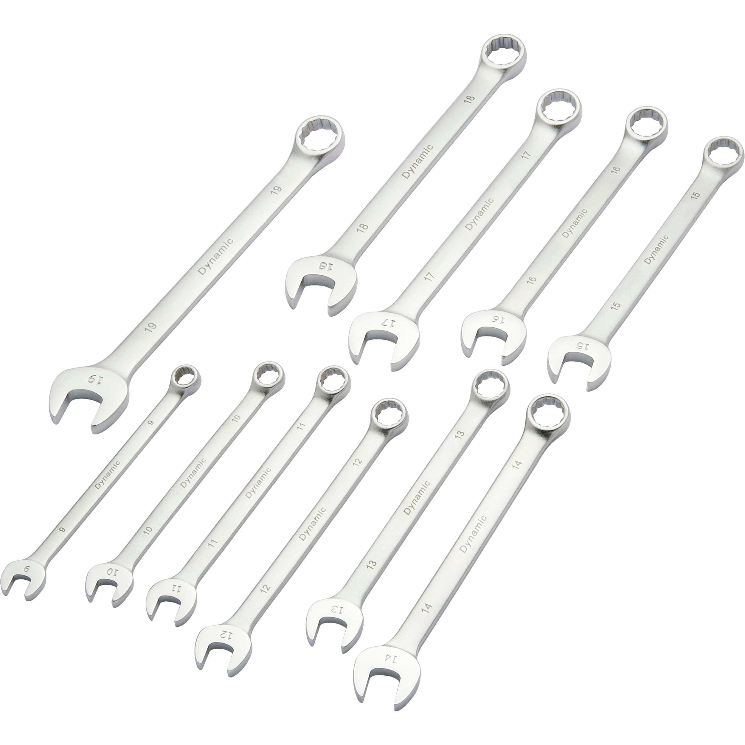 Wrench Set, Contractor Series, with Satin Finish, 11pc, Metric, Combination, 9mm - 19mm - Image 1