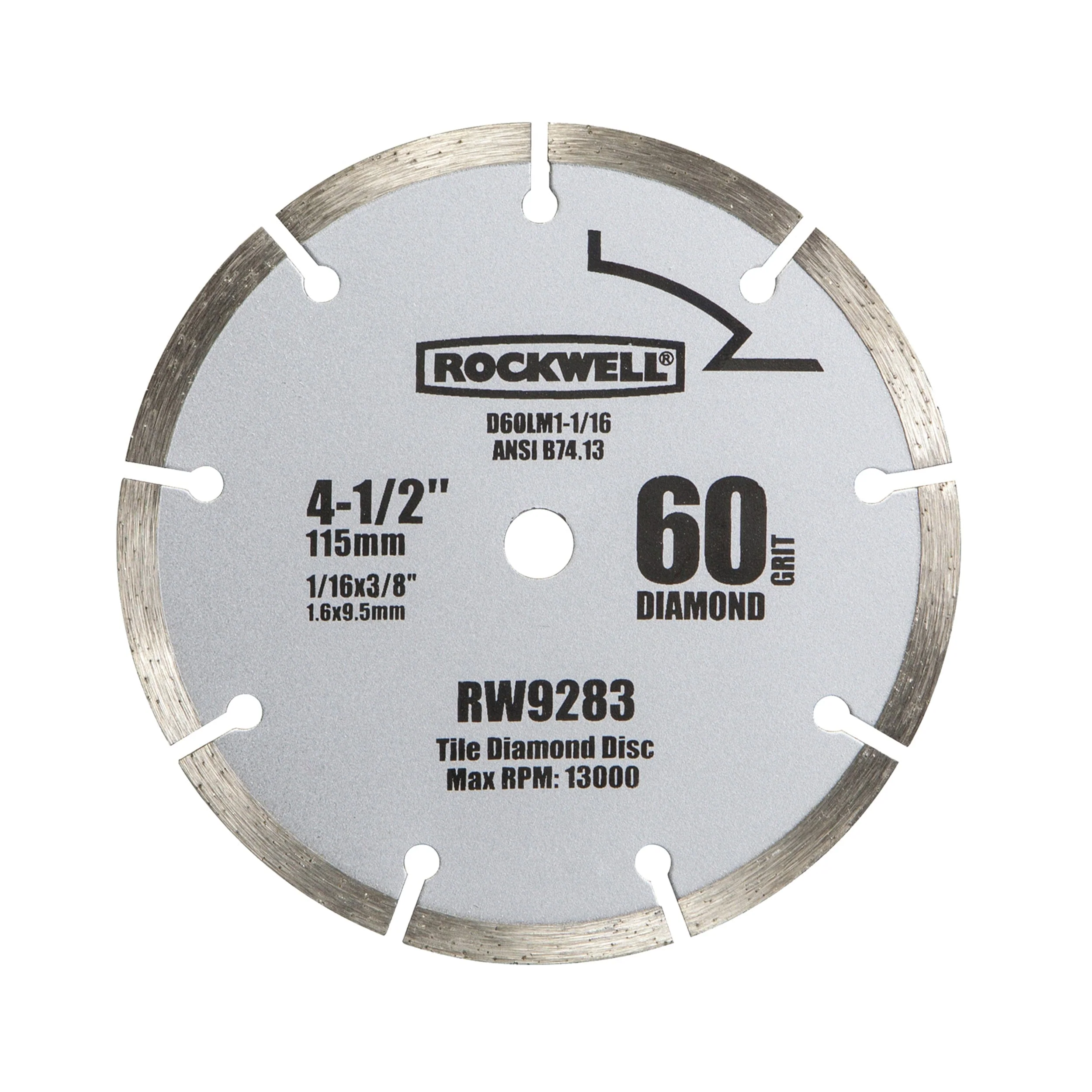 4-1/2"  Compact Diamond Circular Saw Blade, Model RW9283 - Image 1