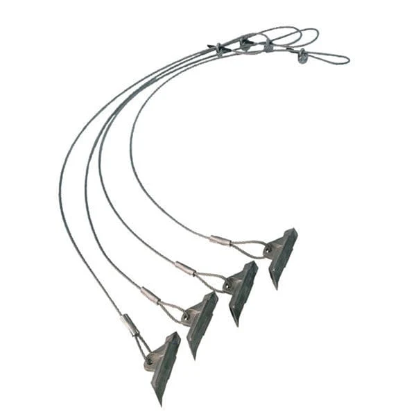 Easy Hook Anchors with Cable Clamps and Driving Rod – 4 Pack