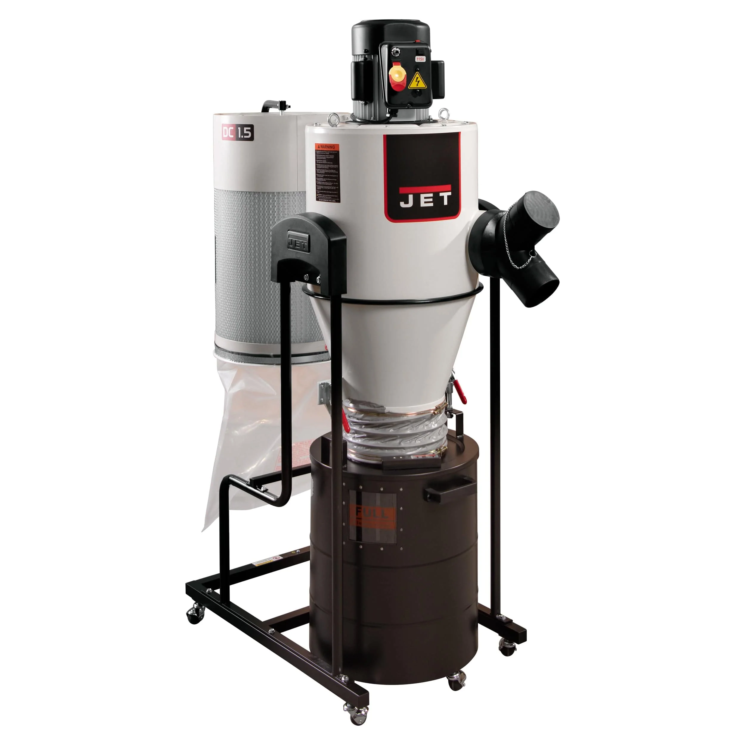 Cyclone Dust Collector with 2-Micron Canister Filter – 1-1/2 HP 1 Ph 115V – JCDC-1.5