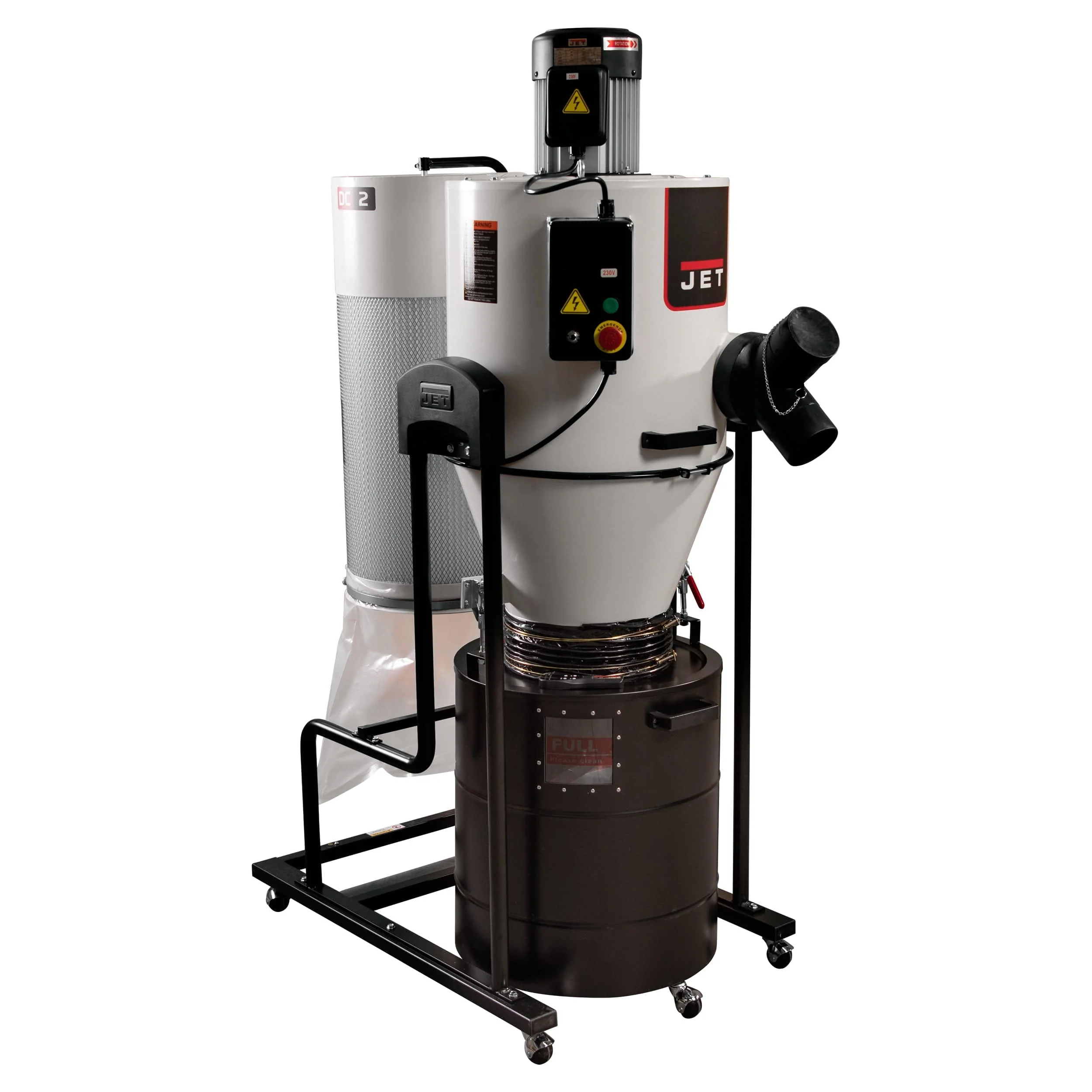 Cyclone Dust Collector with 2-Micron Canister Filter – 2 HP 1 Ph 230V – JCDC-2