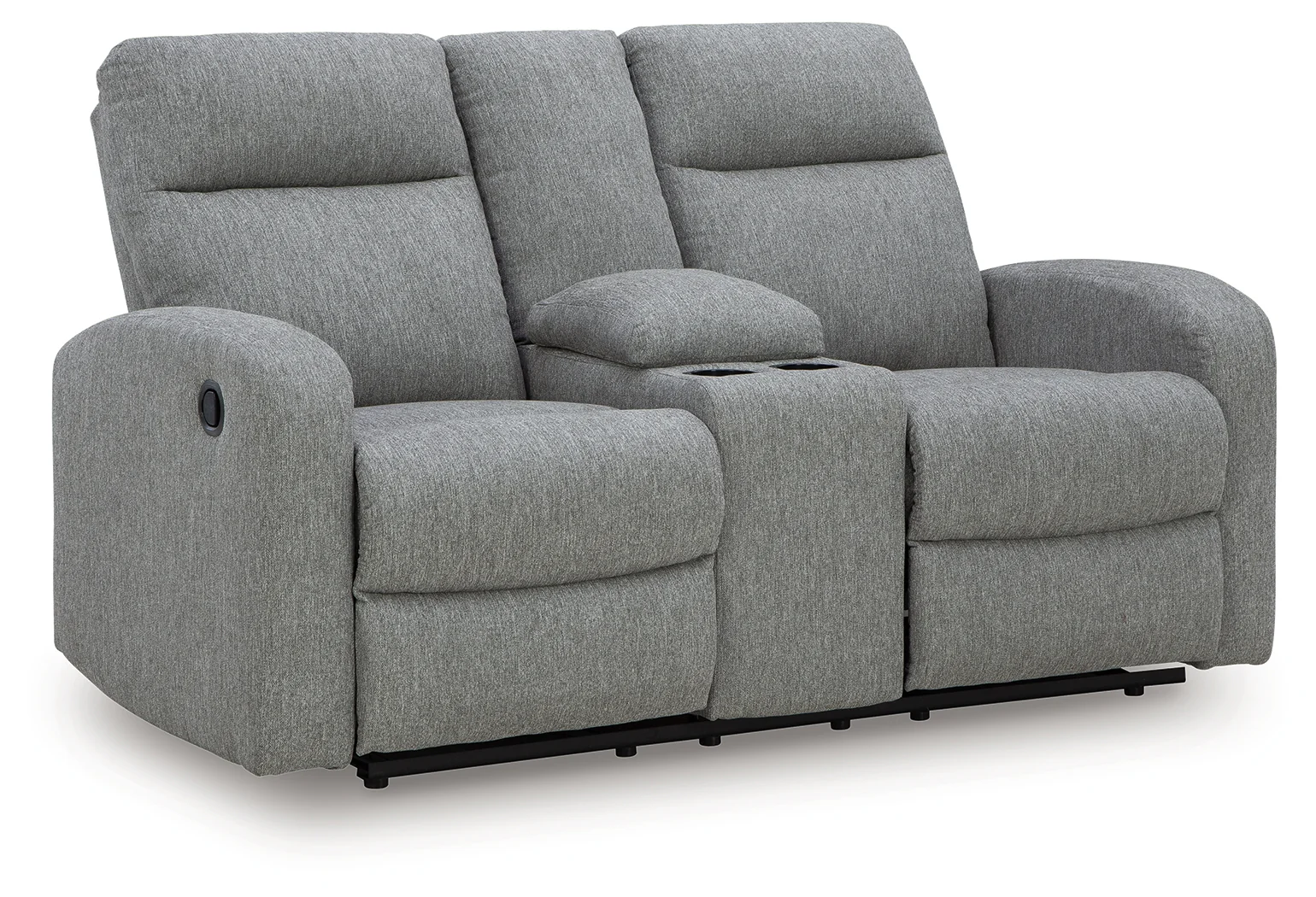 Gauntlet Sterling Chenille Reclining Loveseat with Console - Image 2