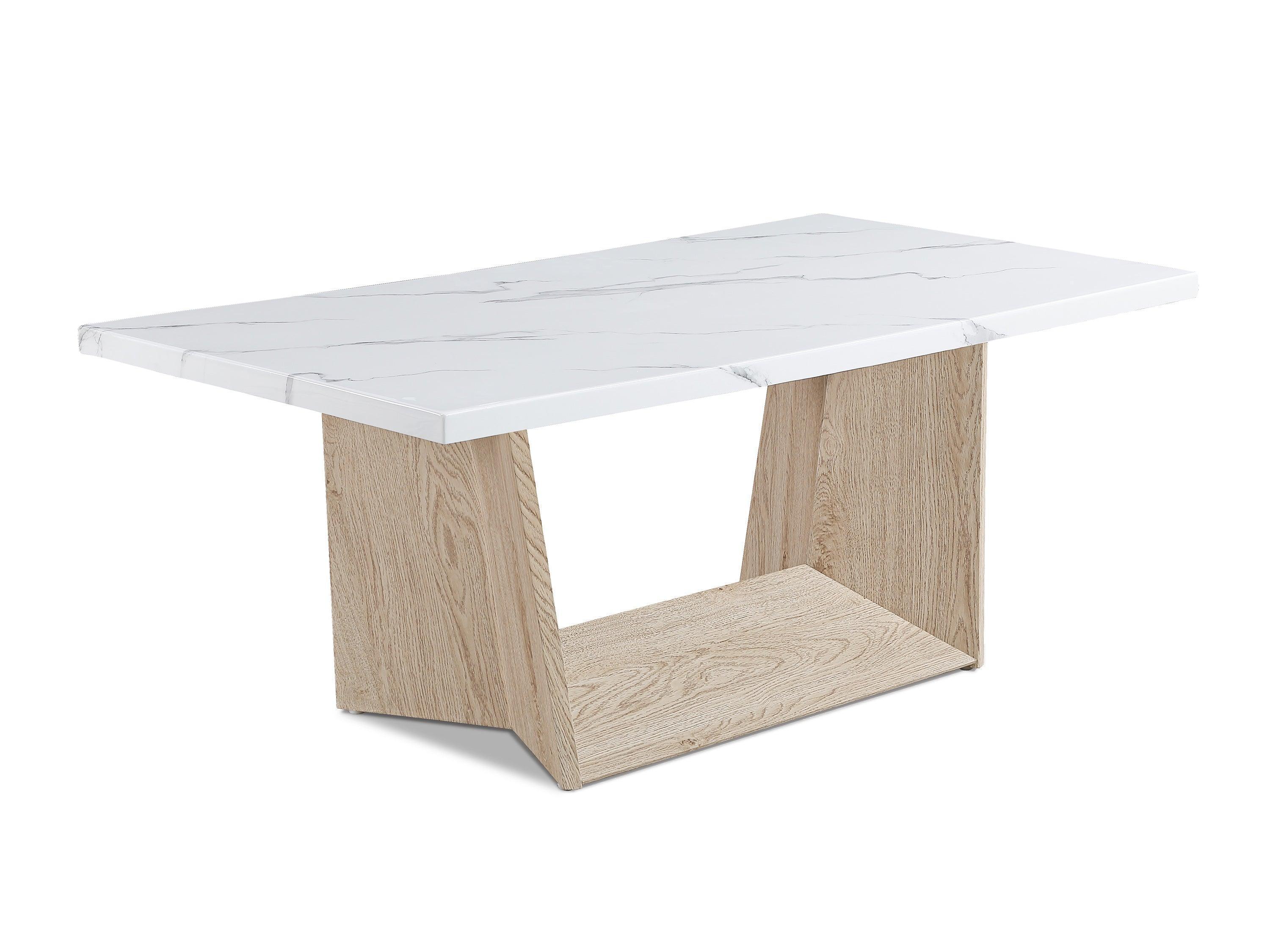 Adea White Oak Coffee Table Set - Image 2