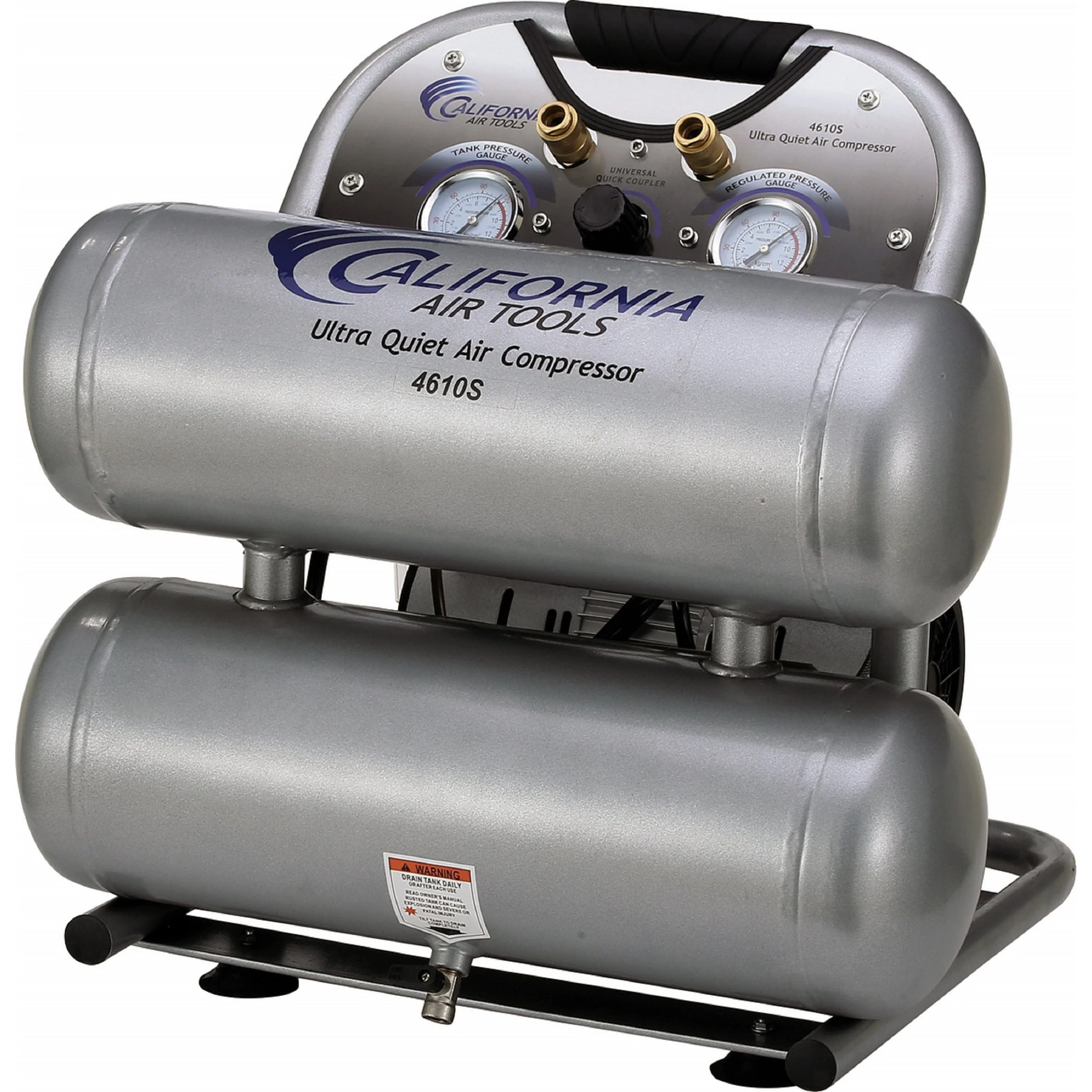 1HP 4-3/5 Gallon Oil-Free Twin Portable Steel Tank Air Compressor