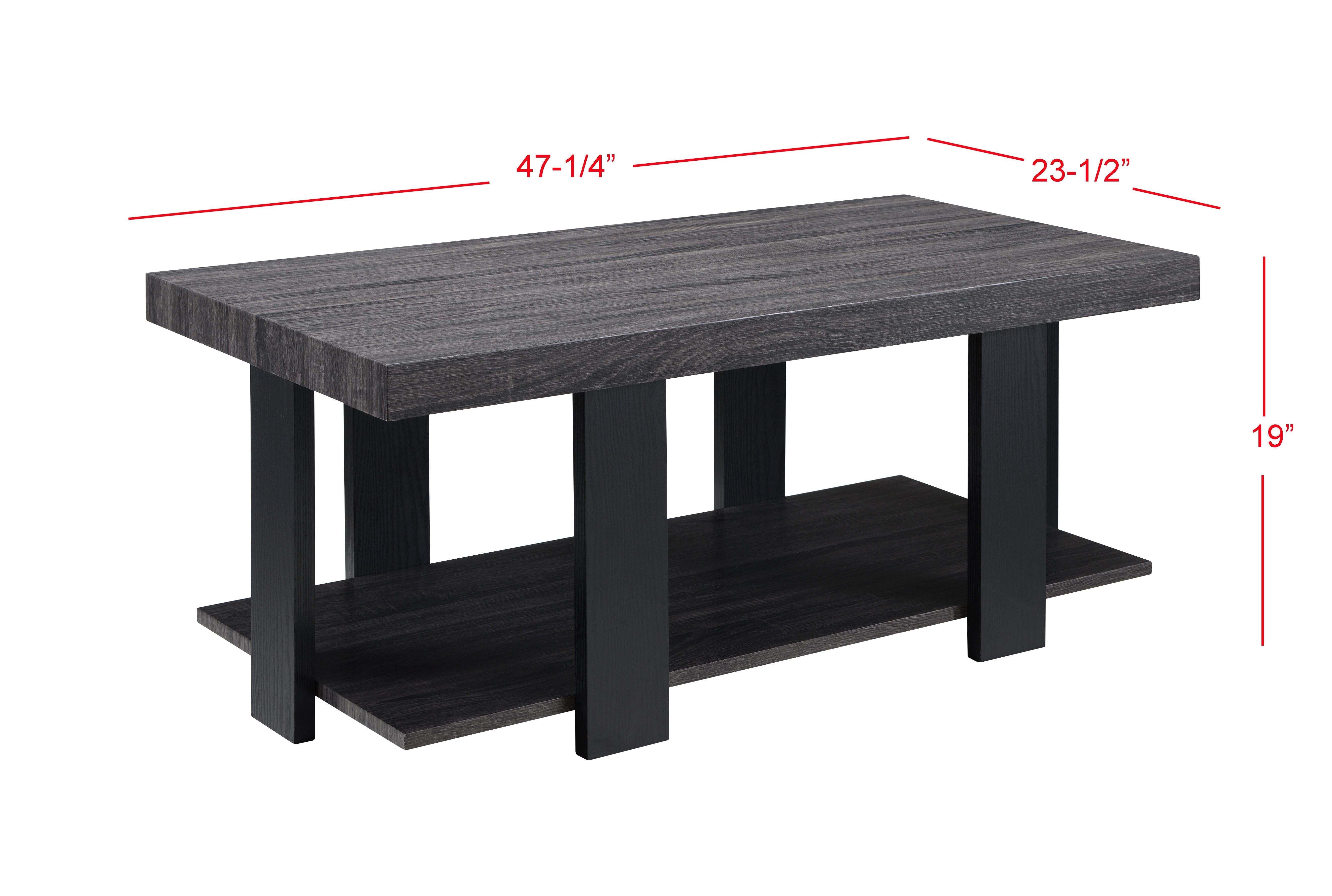Randy Dark Gray Aesthetic 3-Piece Occasional Coffee Table Set - Image 2