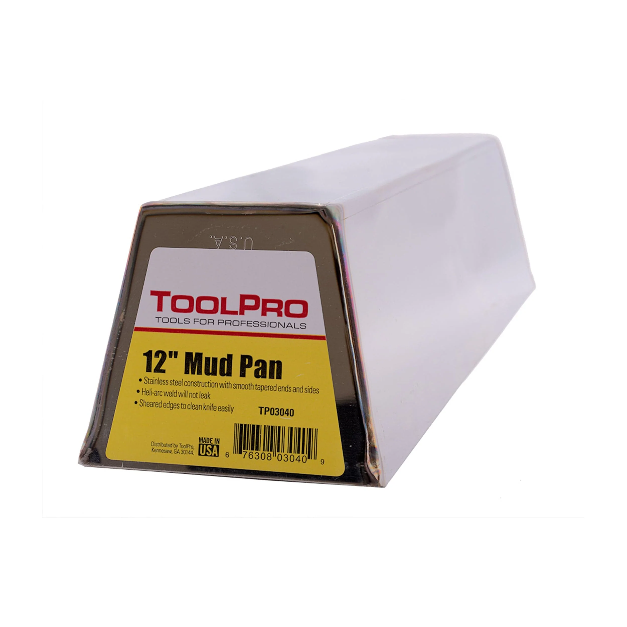 12″ Stainless Steel Mud Pan, All Heliarc Welded