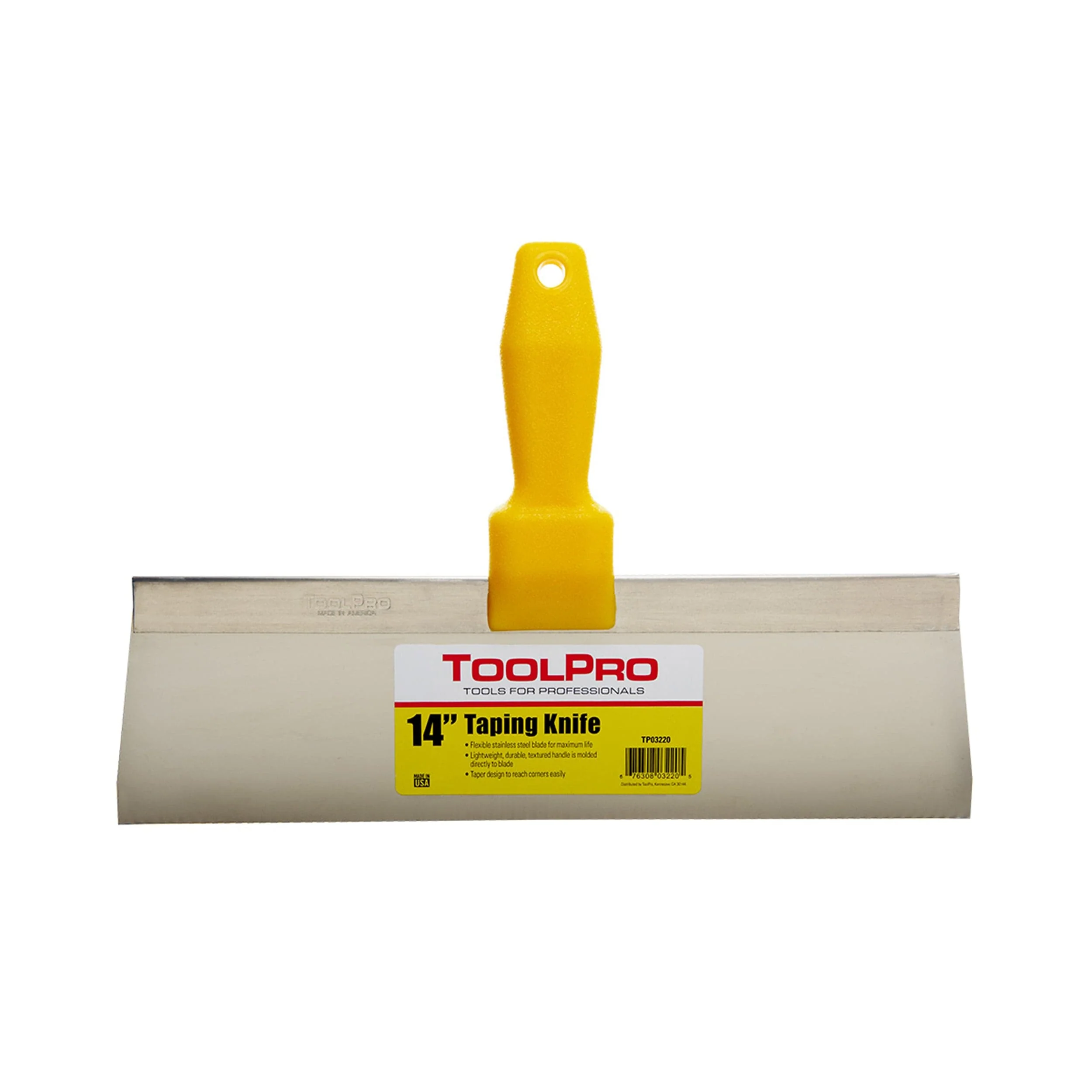 14″ Taping Knife, Stainless Steel