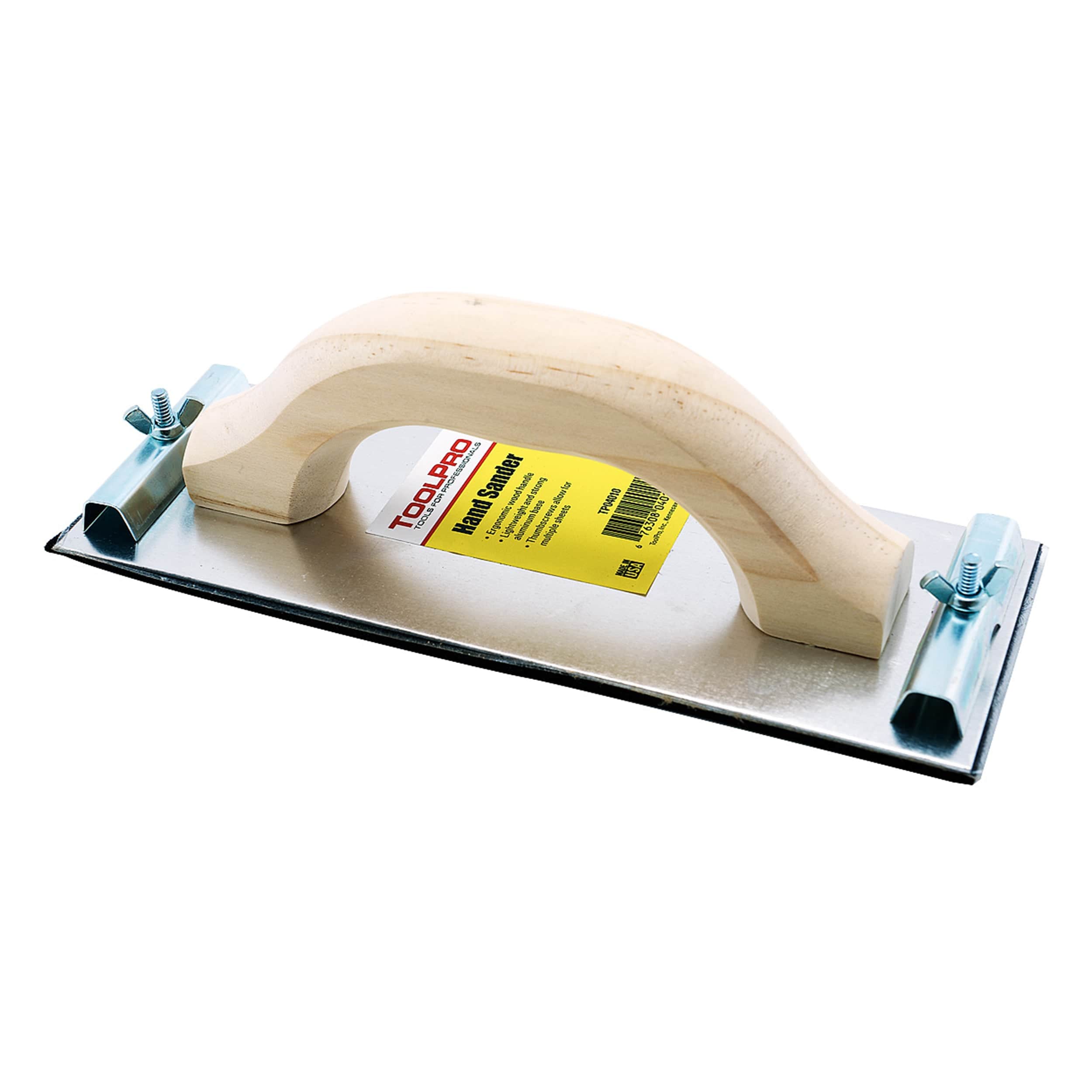 Hand Sander, Aluminum, with Wood Handle - Image 1