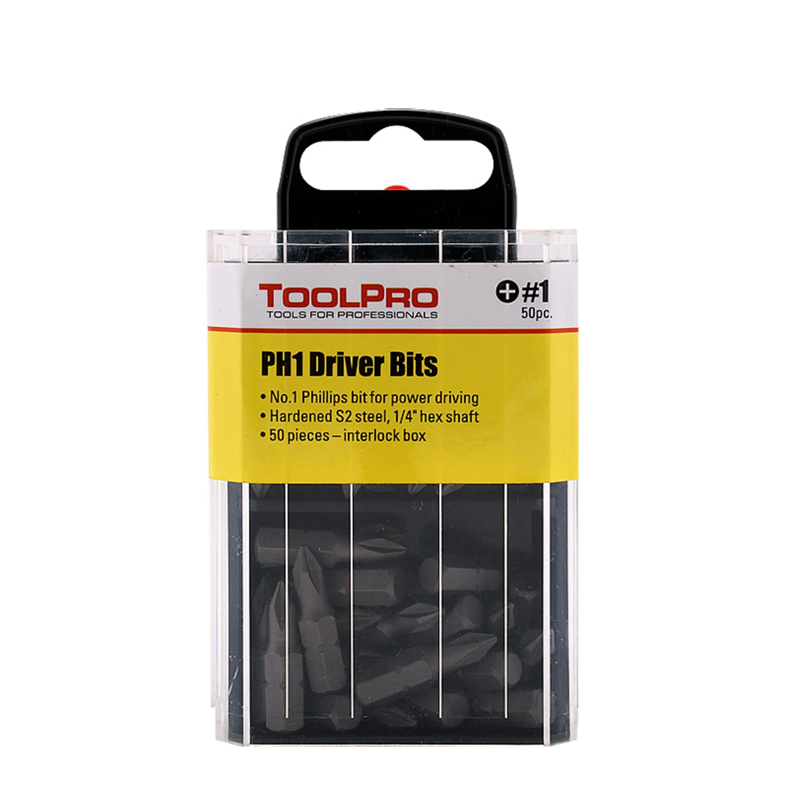 ToolPro Driver Bit with Interlocking Box – 50 Piece