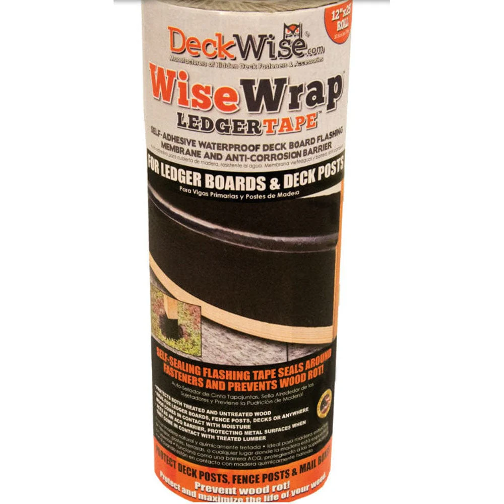 WiseWrap LEDGERTAPE, 12″ x 25′ Self-Adhesive Joint Barrier Tape, 1 Roll