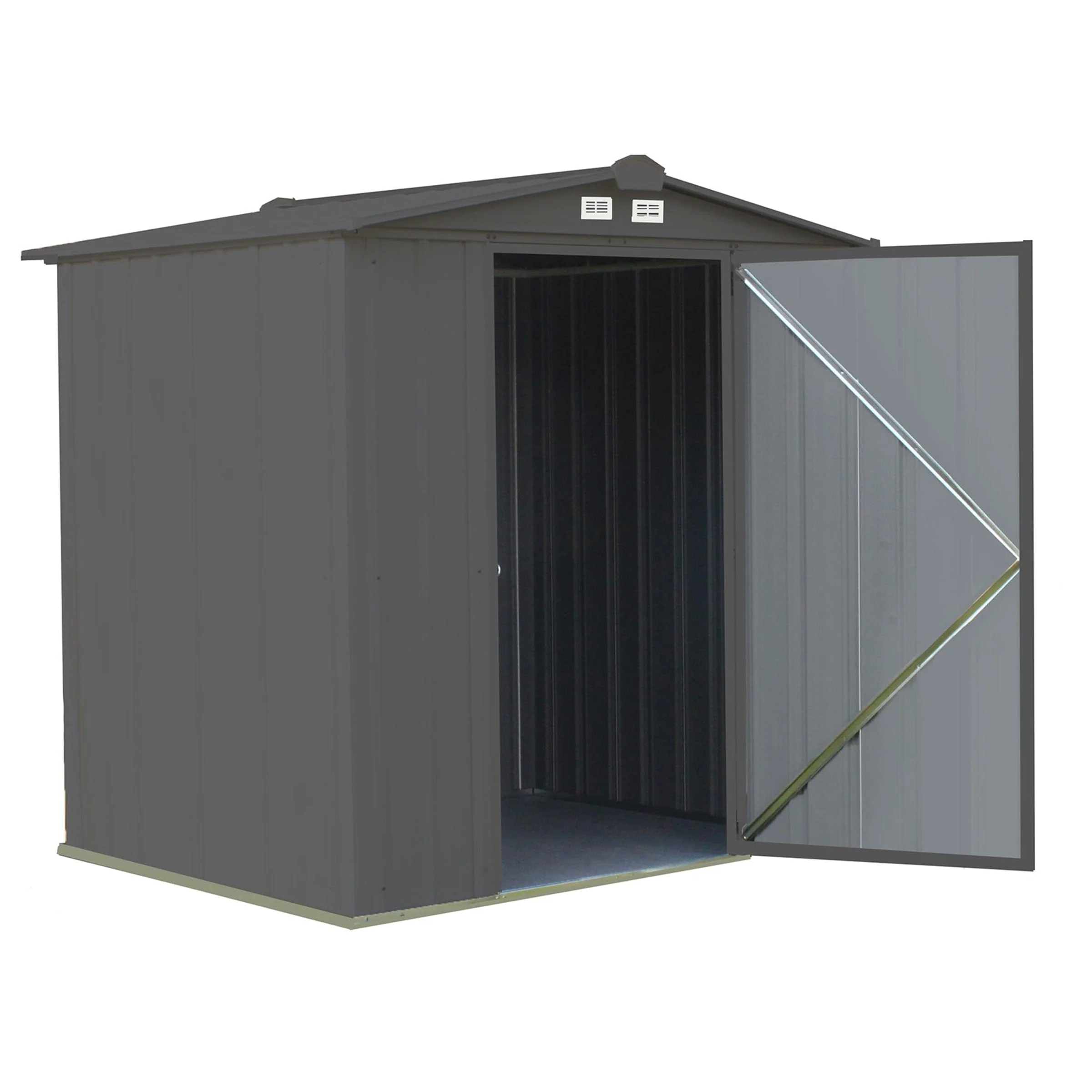 EZEE Shed, 6x5, Low Gable, 65 in walls, Charcoal Gray - Image 1