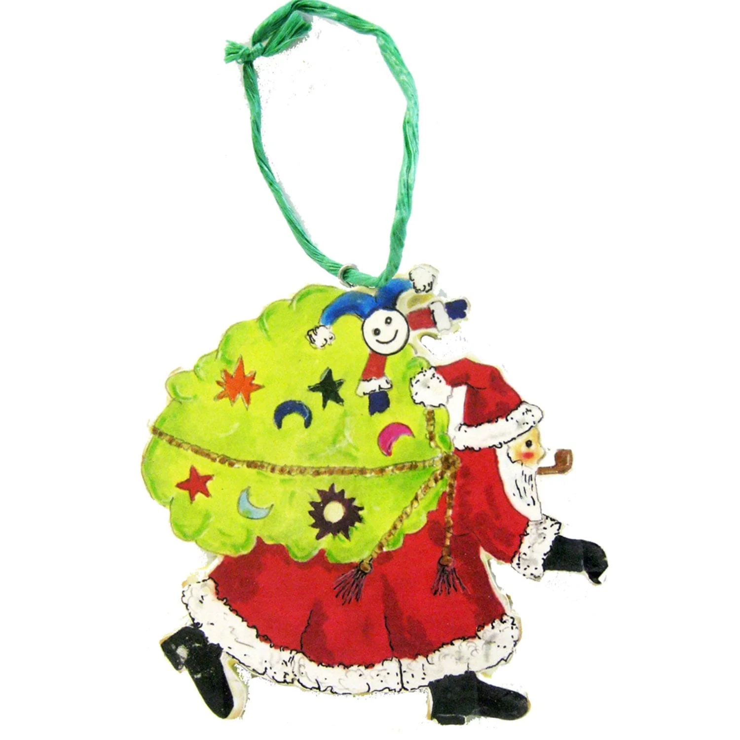 Santa with Sack Ornament  Woodworking Pattern and Picture - Image 1