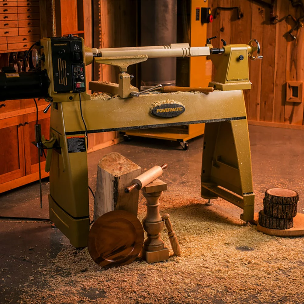 20" x 35" Woodworking Lathe with 6" Risers - 2 HP 1 Ph 220V - 3520C - Image 2