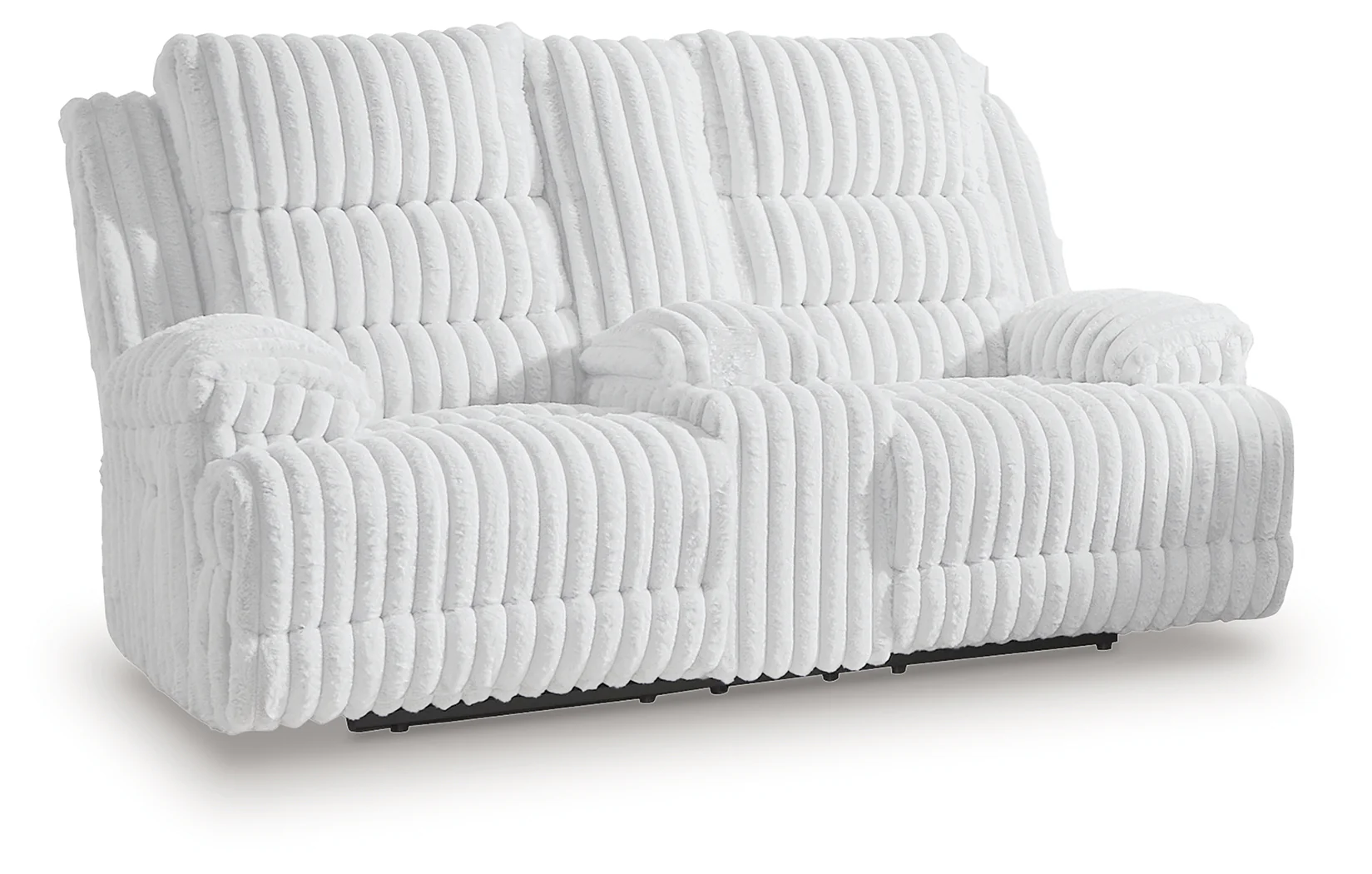 Rhines Falls Alloy Velvet Power Reclining Loveseat with Console - Image 2