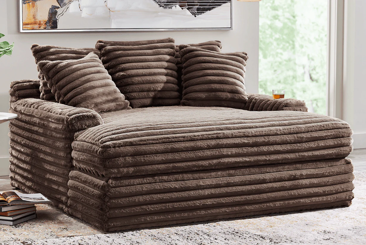 Quinn Chocolate Chaise Lounge - Image 1