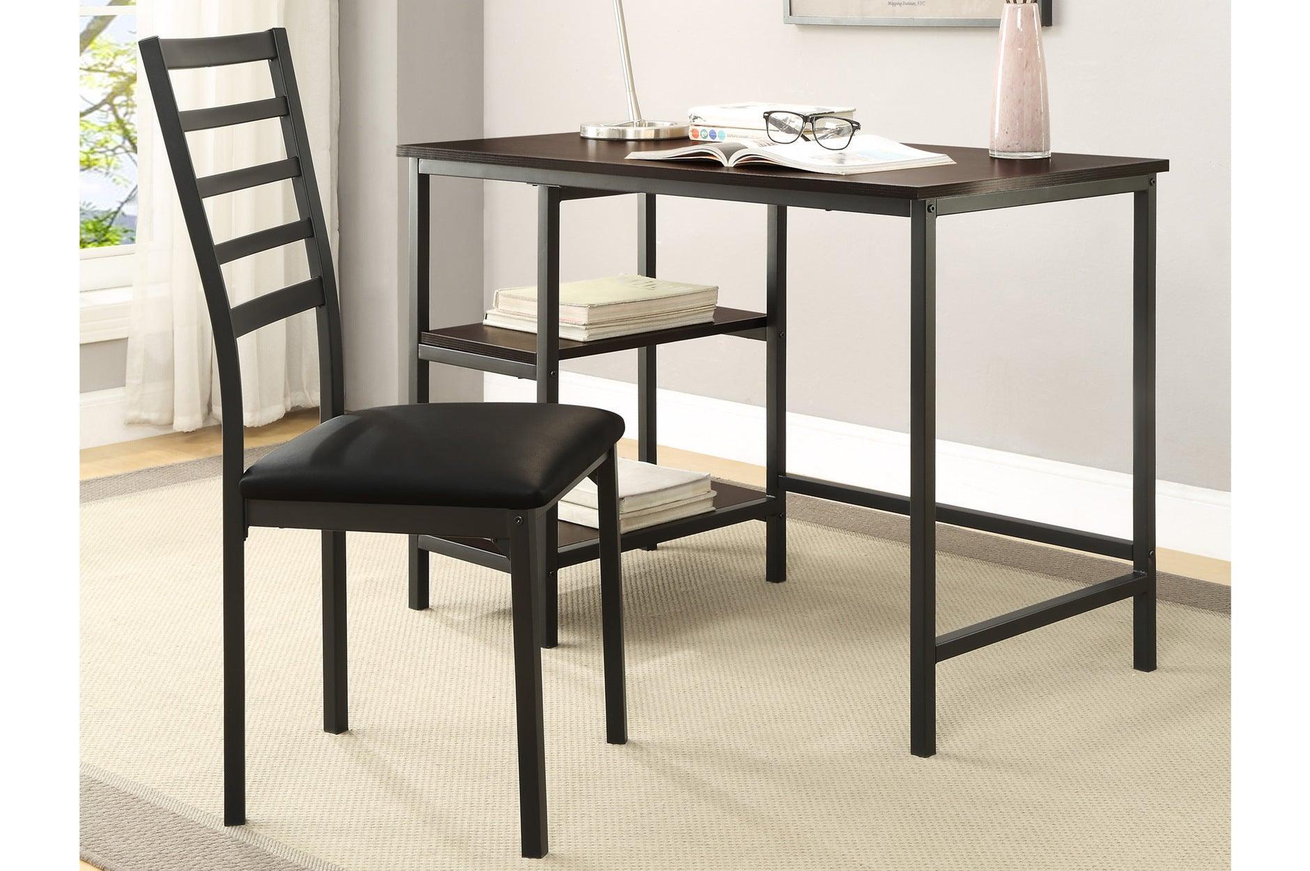 Madigan Dark Faux Leather Writing Desk Chair