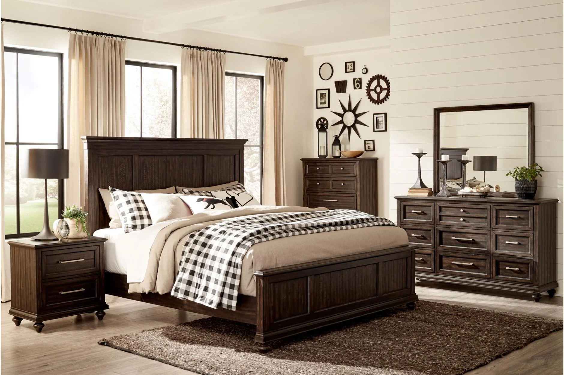 Cardano Charcoal Panel Bedroom Set - Image 1