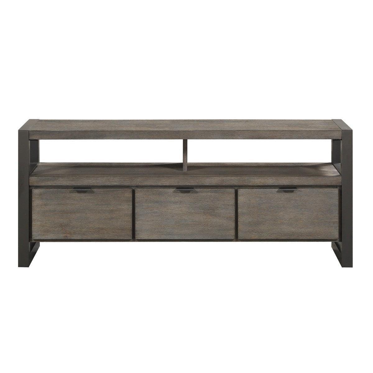 Prudhoe Power Gunmetal TV Stand - Image 1
