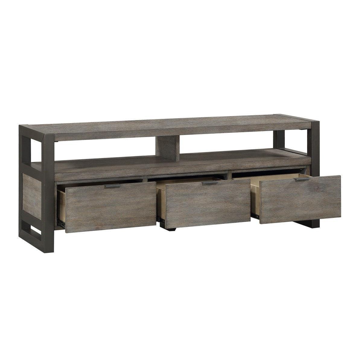 Prudhoe Power Gunmetal TV Stand - Image 2