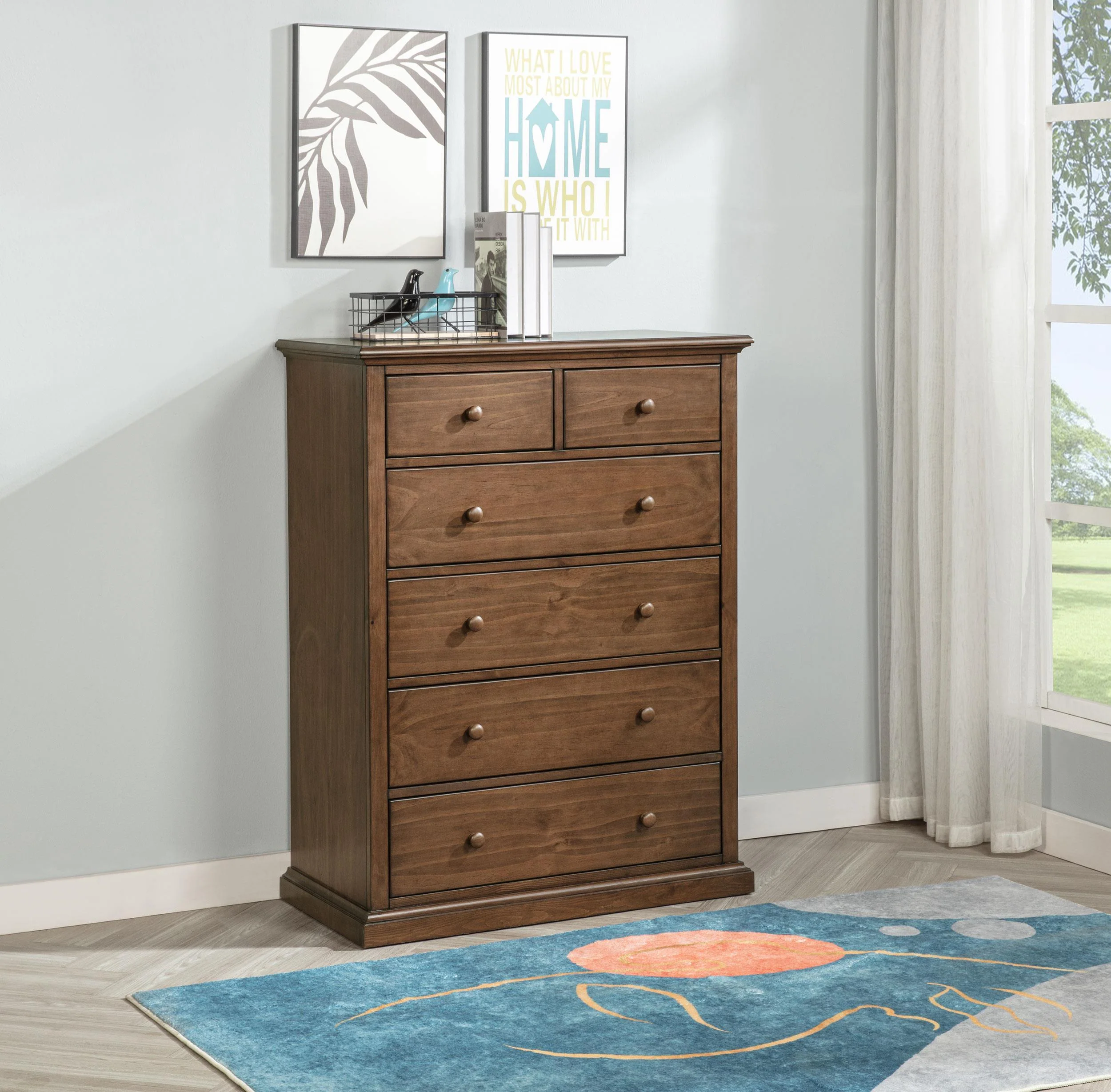 Sumerlin 6-drawer Bedroom Chest of Drawers Medium Brown - Image 2