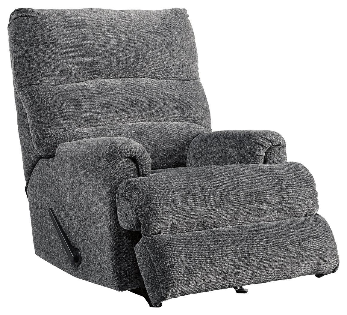Man Fort Graphite Chenille Recliner - Image 3