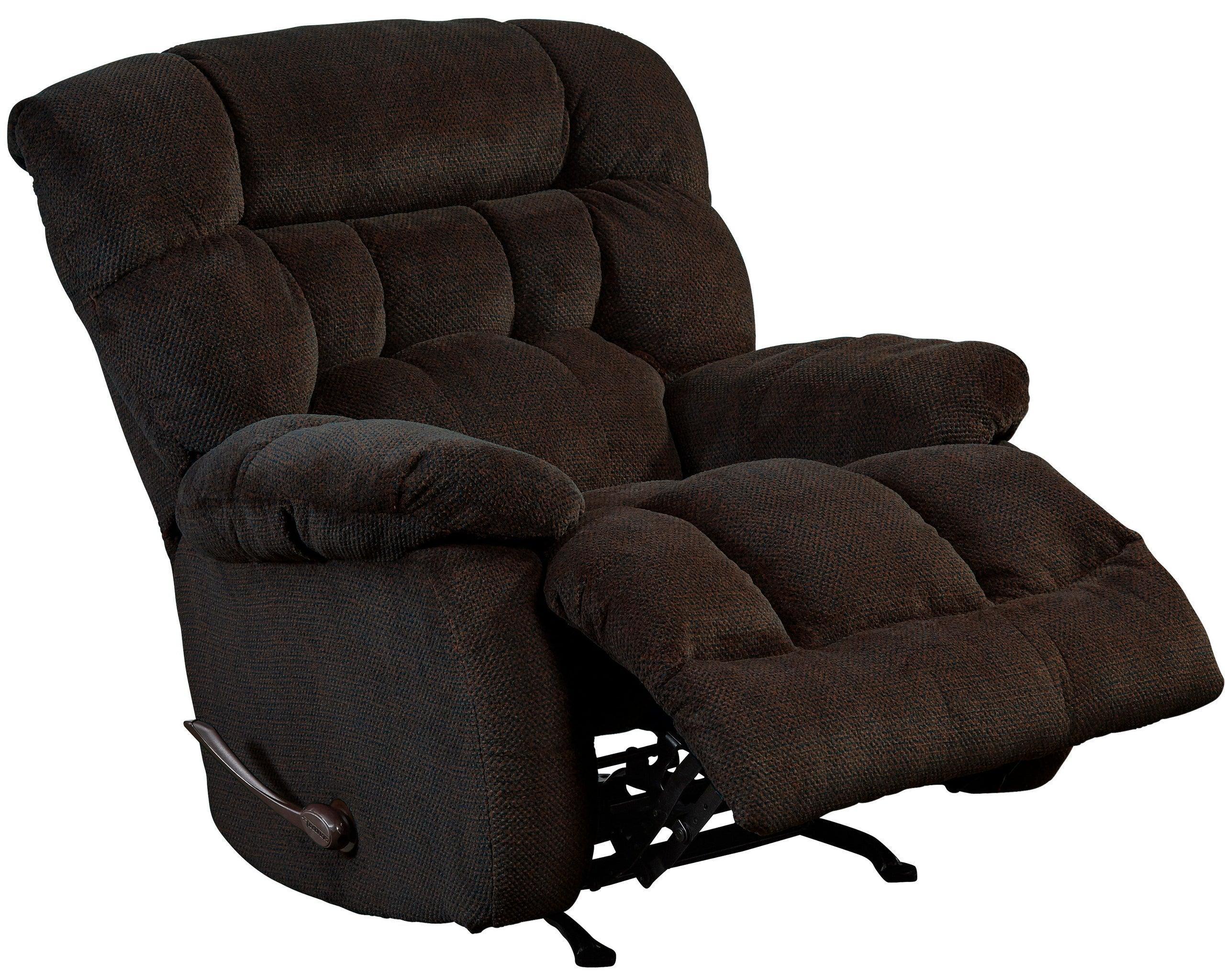 Zay Chocolate Rocker Recliner - Image 3