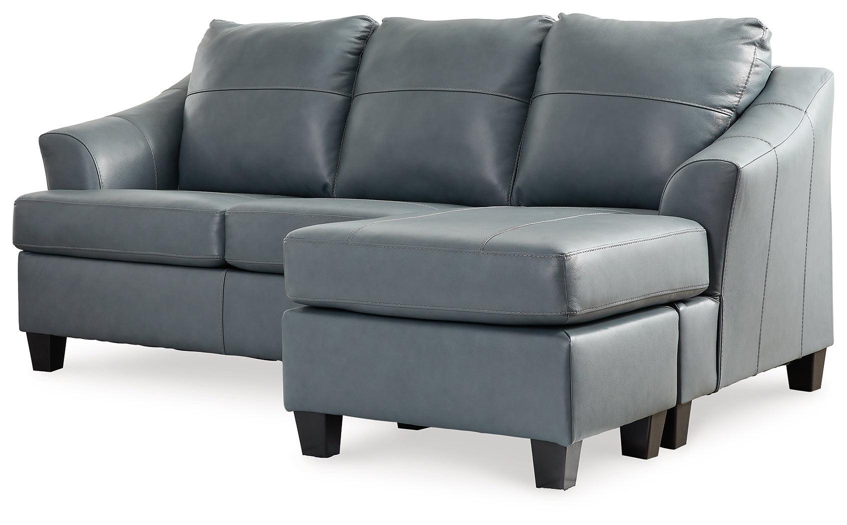 Genoa Steel Leather Sofa Chaise - Image 3