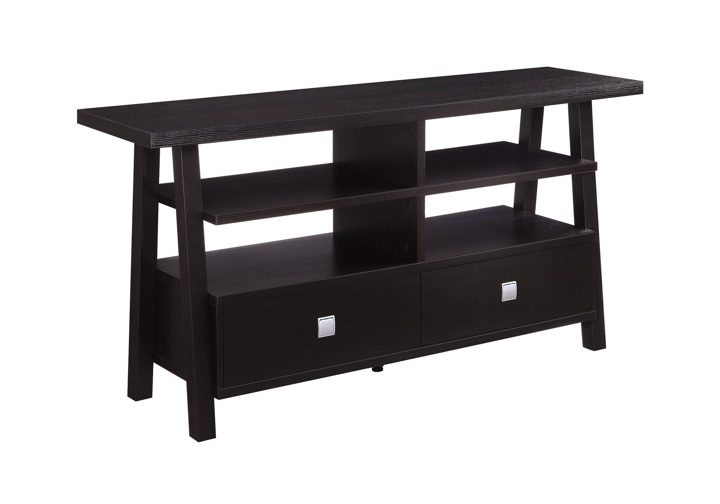 Jarvis Dark Brown TV Stand with Storage Doors - Image 3