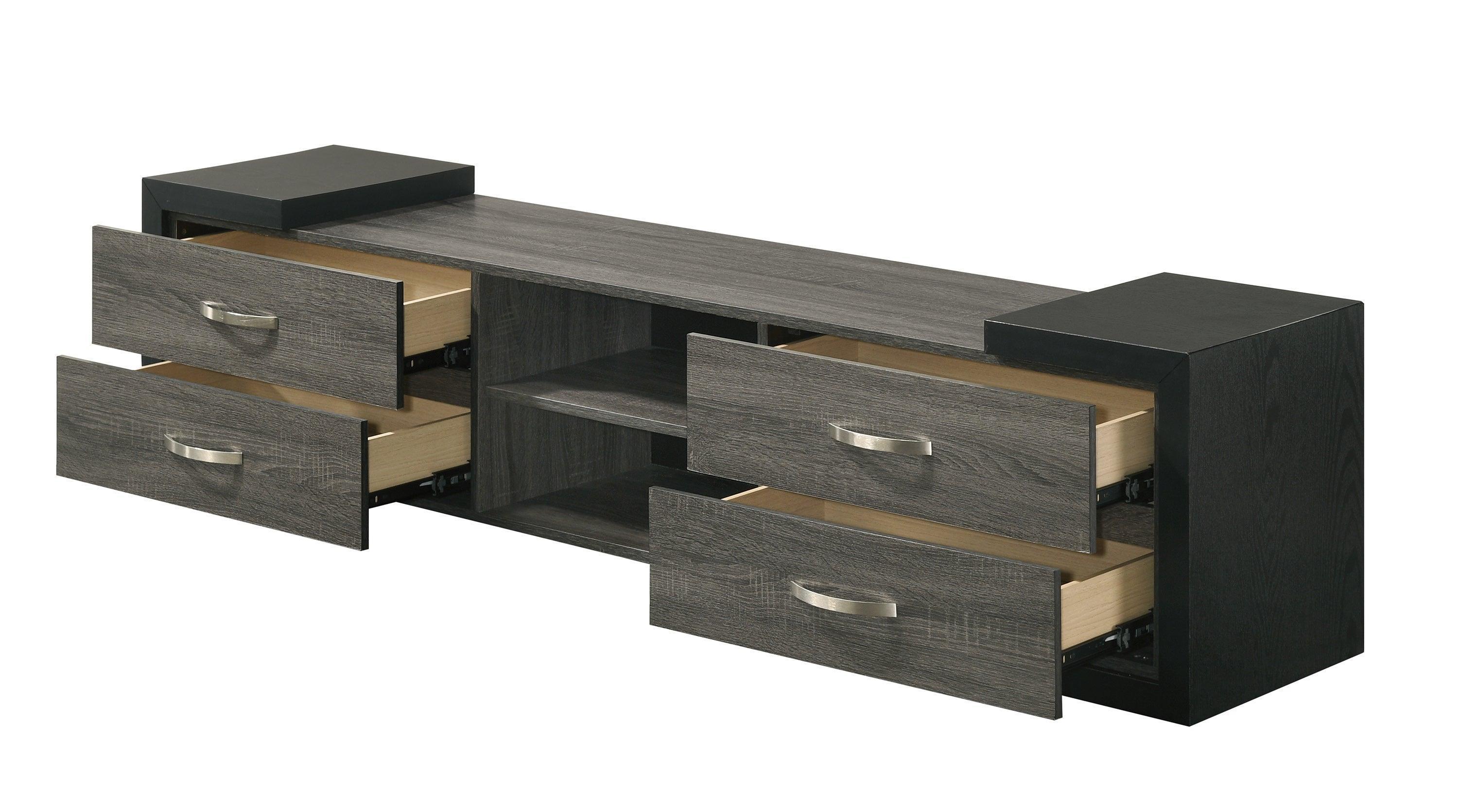 Brant Black Gray TV Stand - Image 2