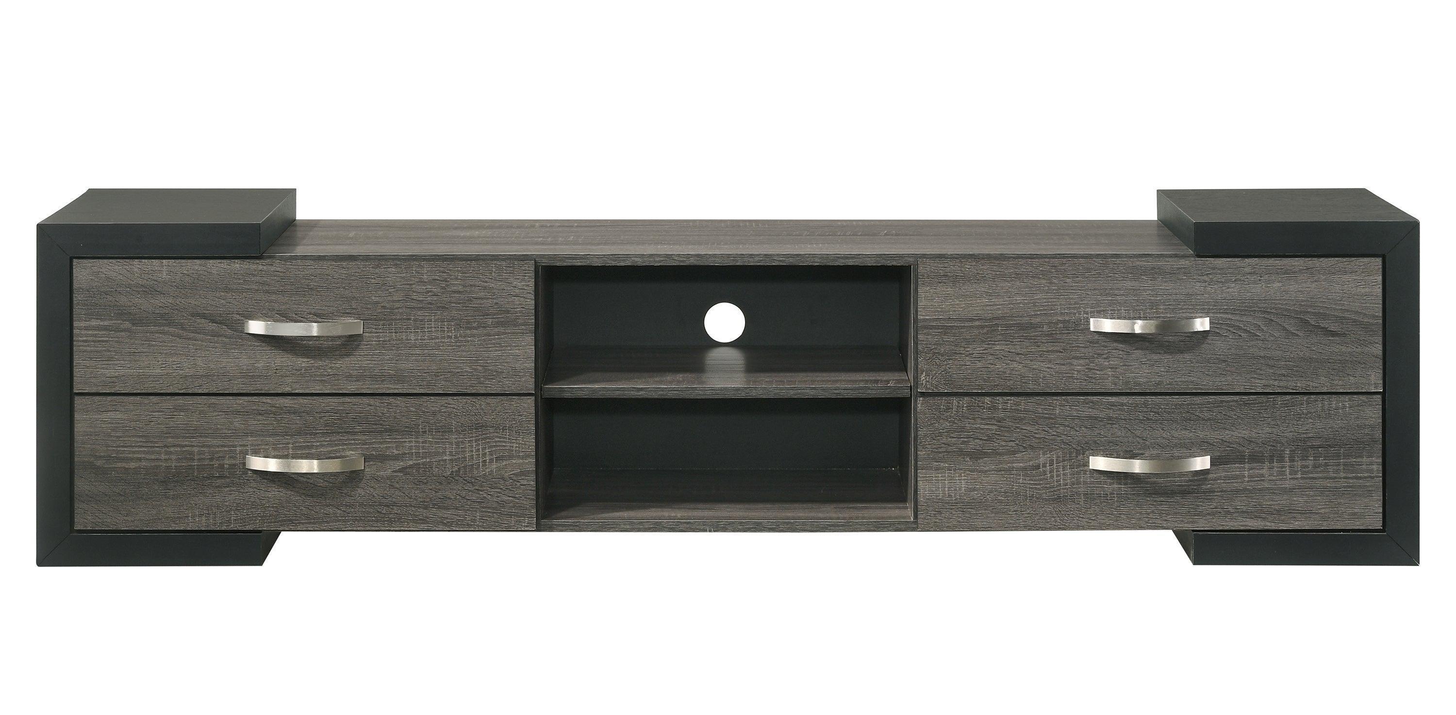 Brant Black Gray TV Stand - Image 3