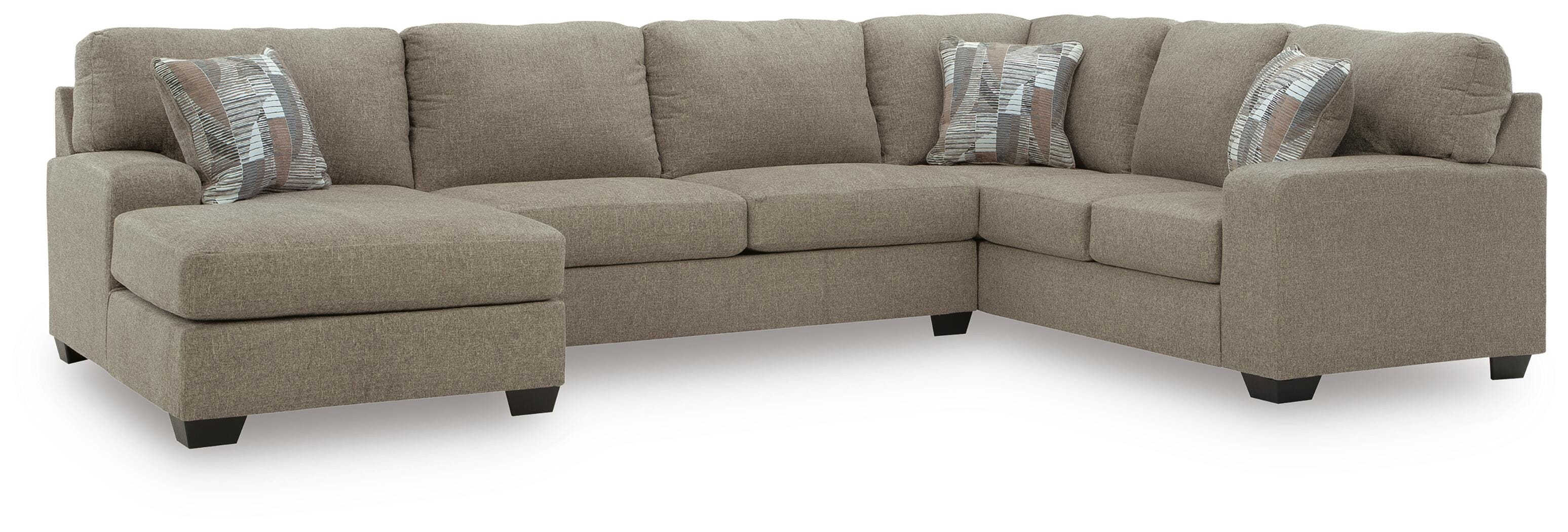 Newellen Hemp Chenille 3-Piece Sleeper Sectional with Chaise - Image 2
