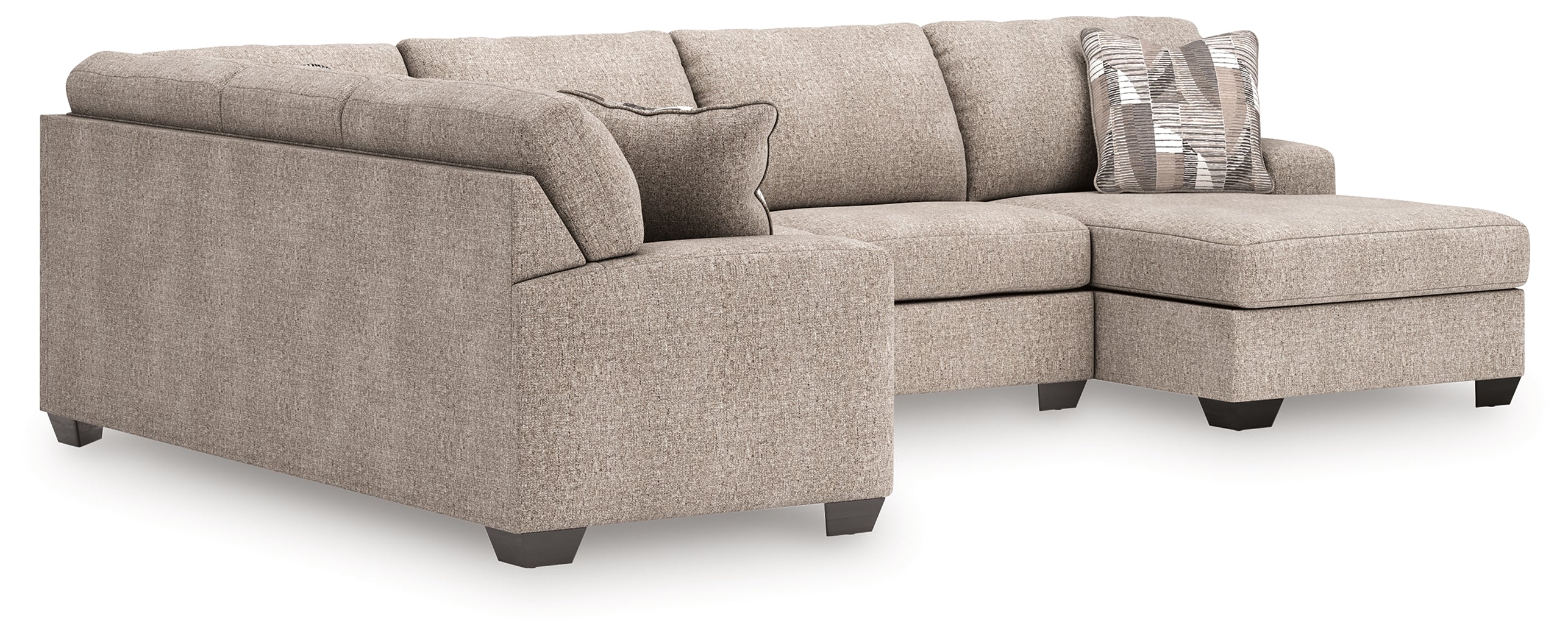 Seyler Lane Hemp Chenille 3-Piece Sectional with Chaise - Image 3