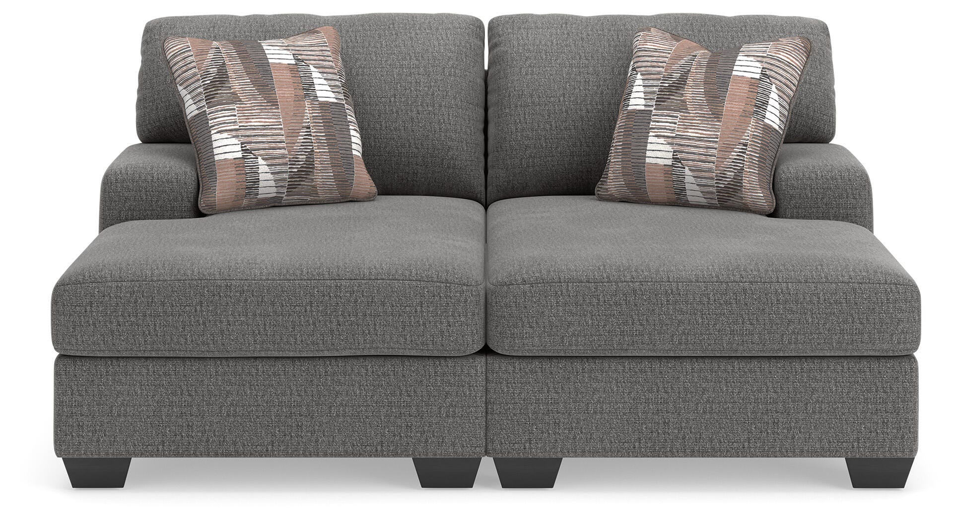 Clarington Greystone Chenille 2-Piece Super Chaise - Image 3