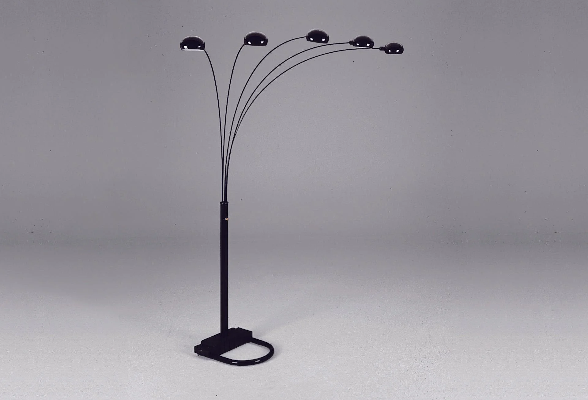 Peacock Gold Pewter Blackal Arc Floor Lamp - Image 2