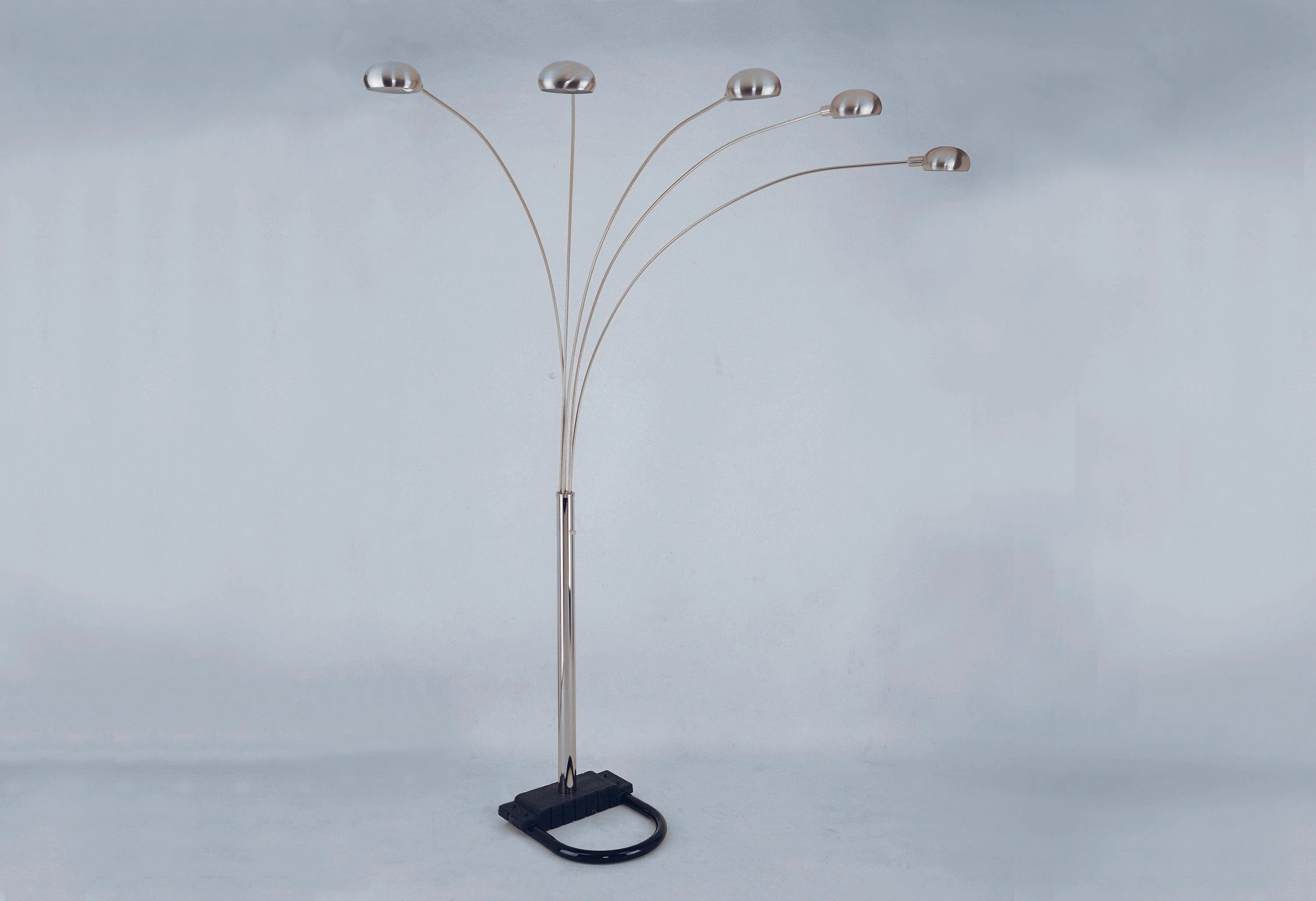 Peacock Gold Pewter Blackal Arc Floor Lamp - Image 3