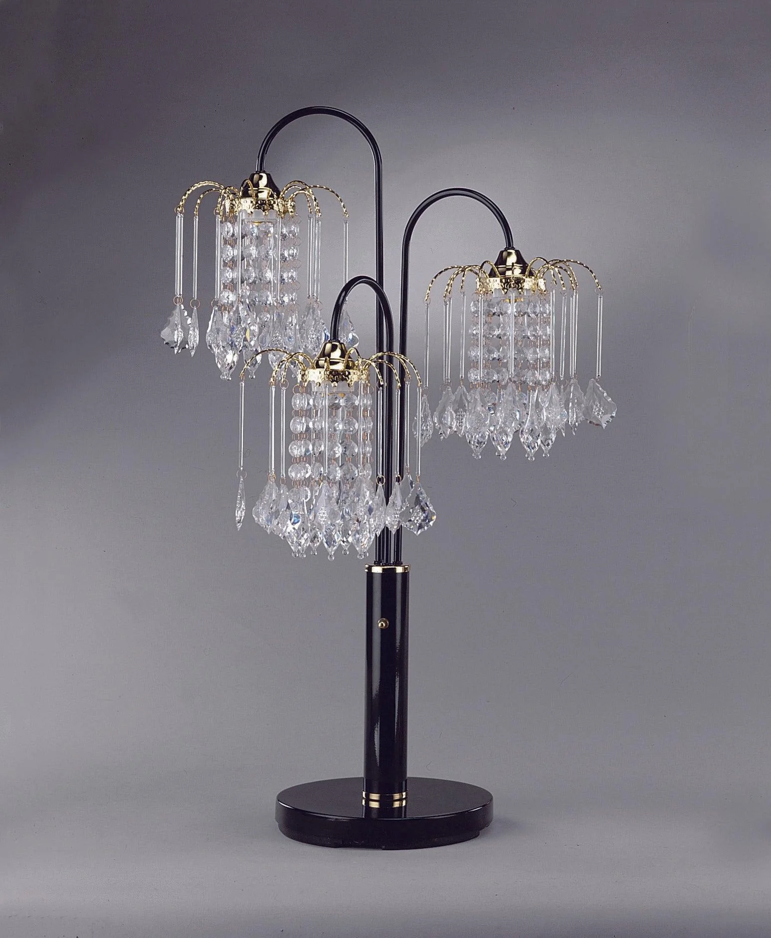 Rain Black Gold Pewter Majestic Drop Lamp - Image 1